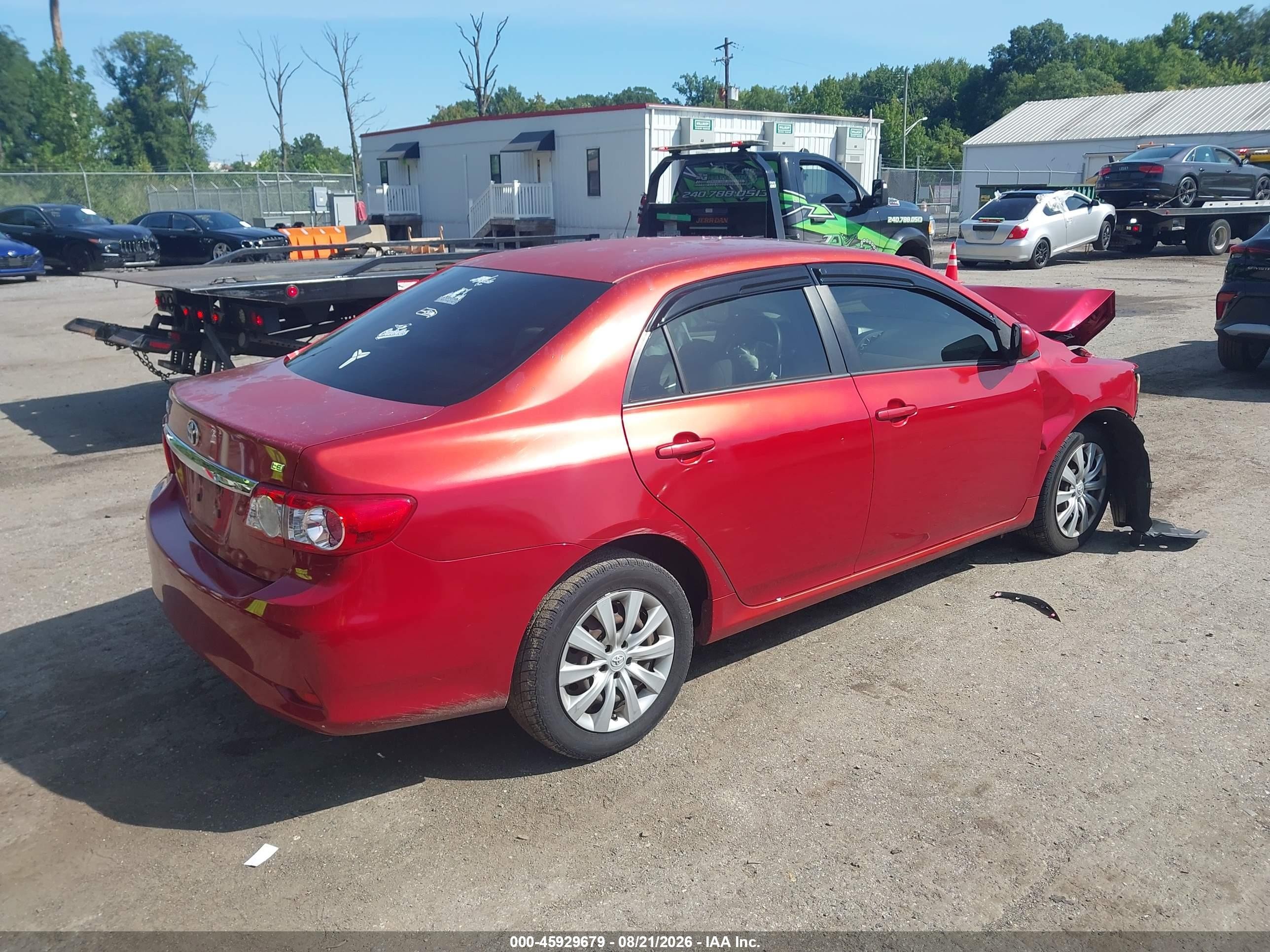 2012 Toyota Corolla Le Red vin: JTDBU4EE8C9180532