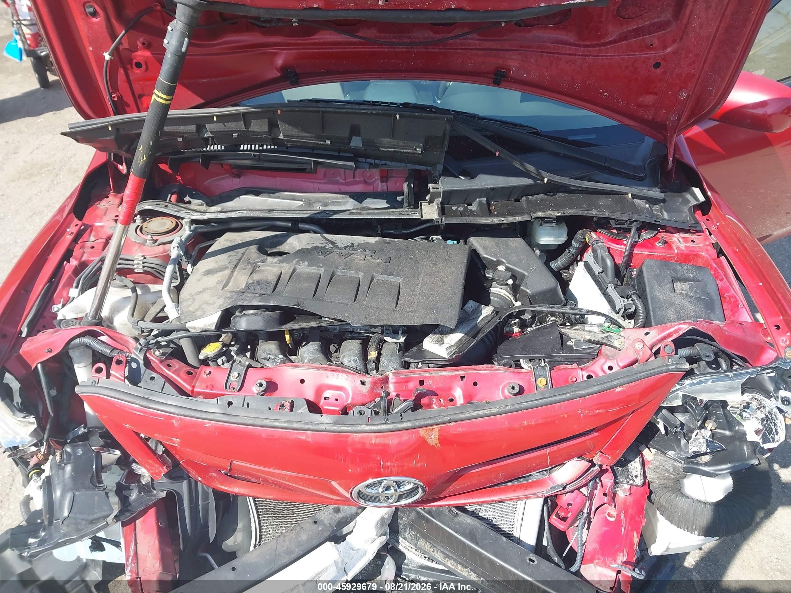2012 Toyota Corolla Le Red vin: JTDBU4EE8C9180532