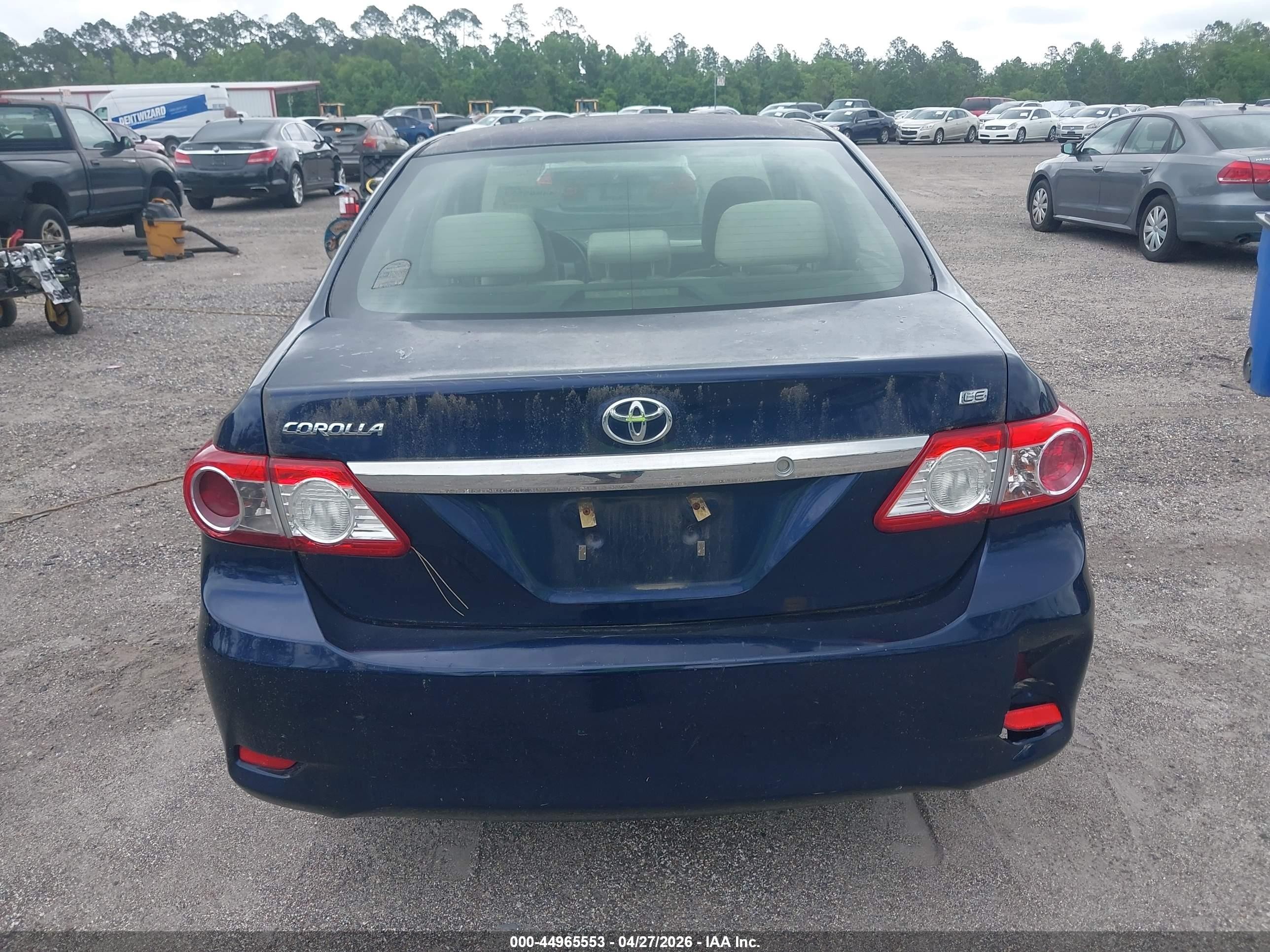 2013 Toyota Corolla Le Синий vin: JTDBU4EE8DJ115437