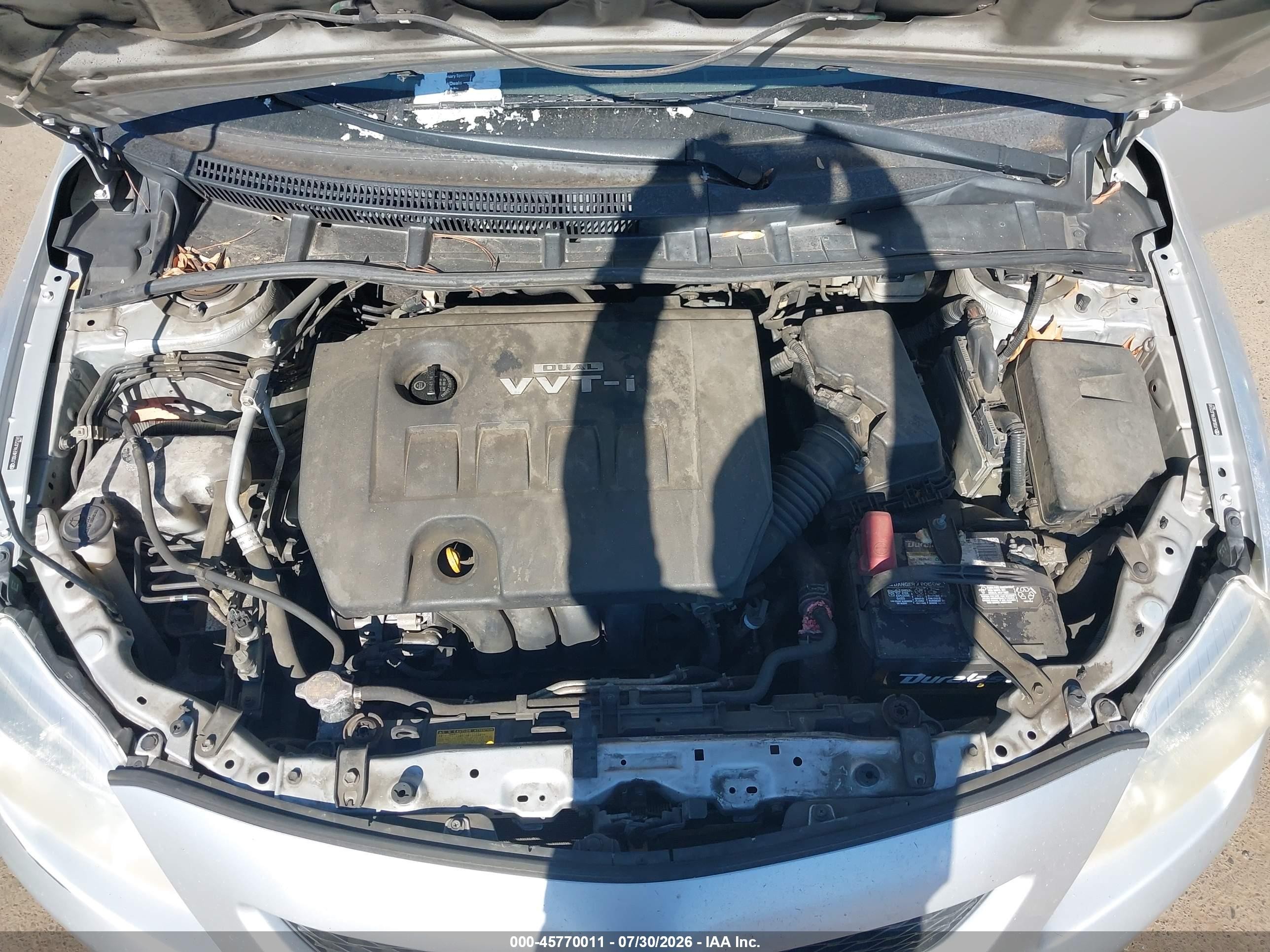 2010 Toyota Corolla Le Silver vin: JTDBU4EE9AJ072741