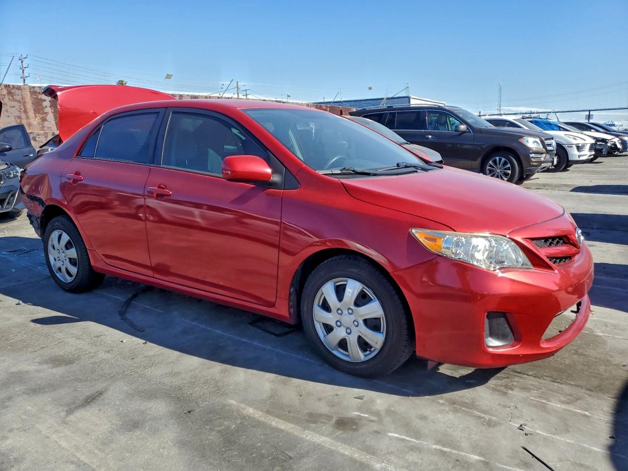 2011 Toyota Corolla Base Red vin: JTDBU4EE9BJ092070