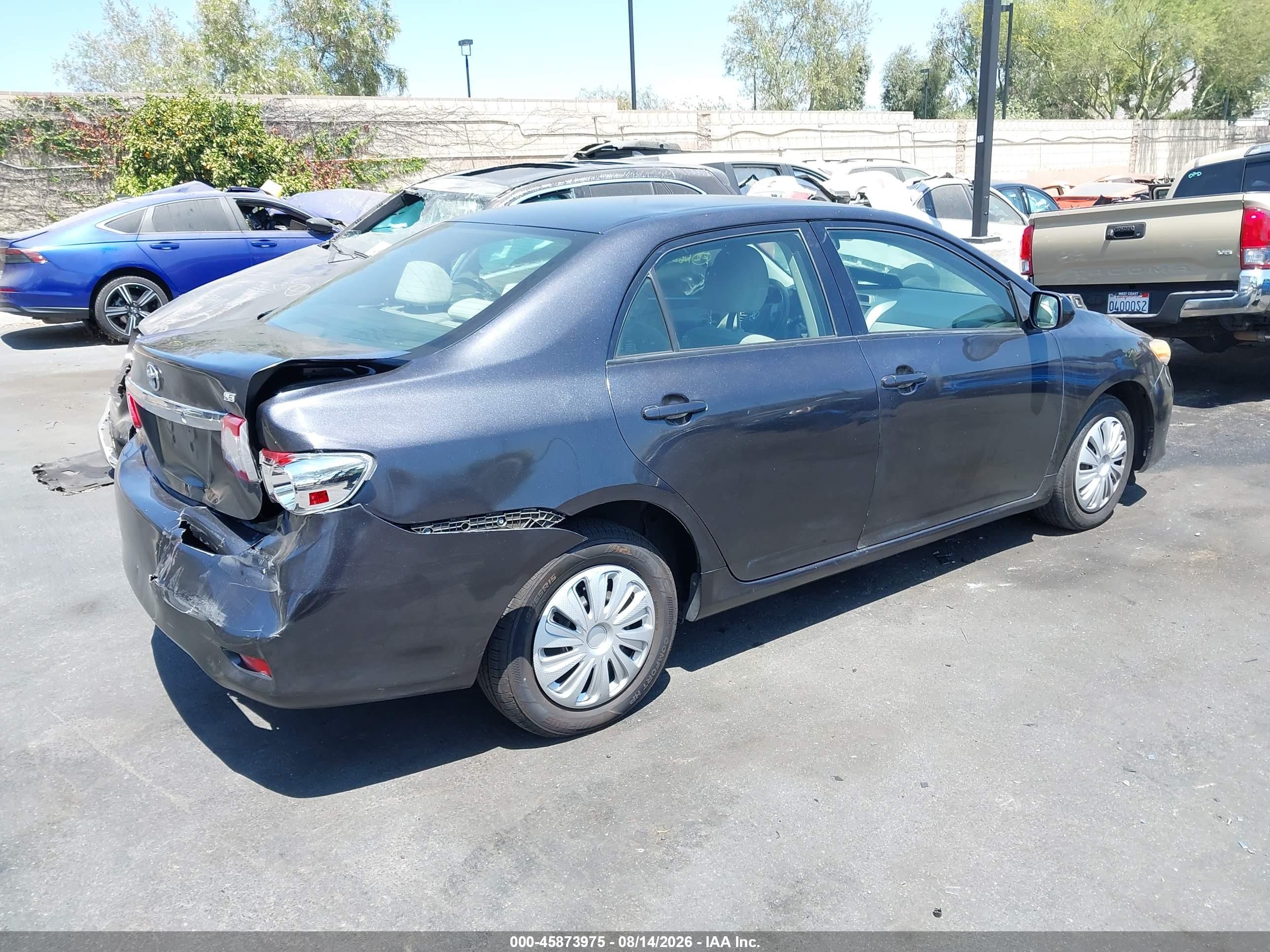 2012 Toyota Corolla Le Gray vin: JTDBU4EE9C9172634