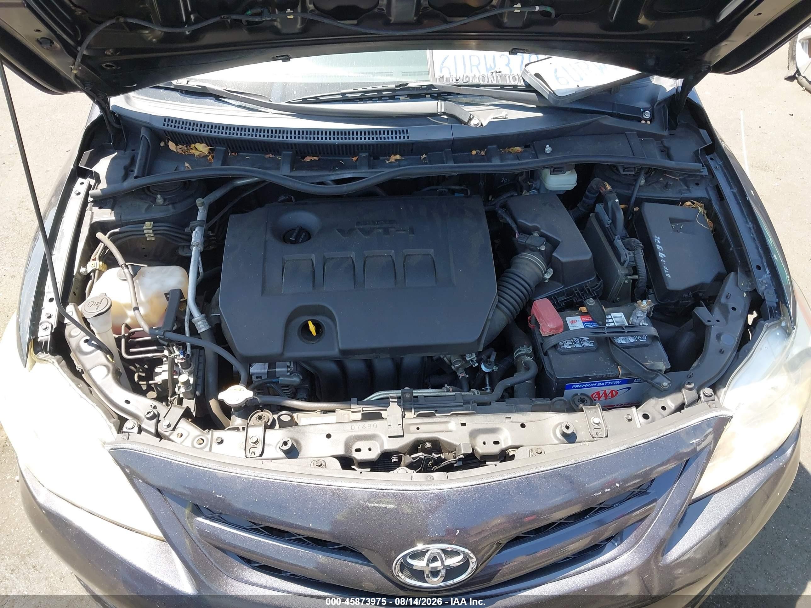 2012 Toyota Corolla Le Gray vin: JTDBU4EE9C9172634
