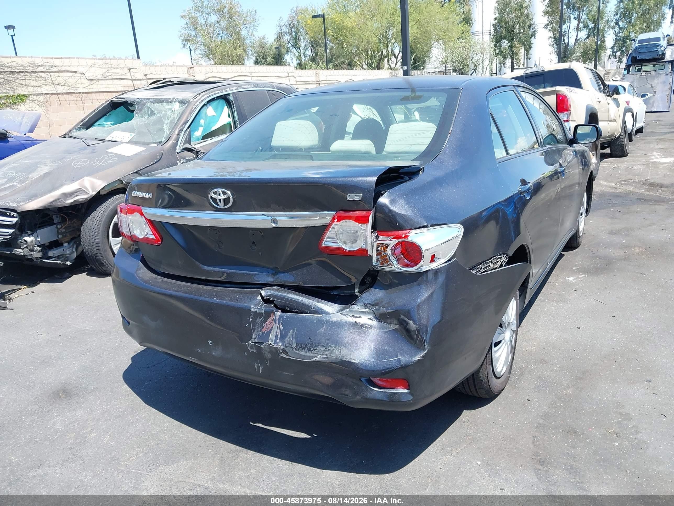 2012 Toyota Corolla Le Gray vin: JTDBU4EE9C9172634