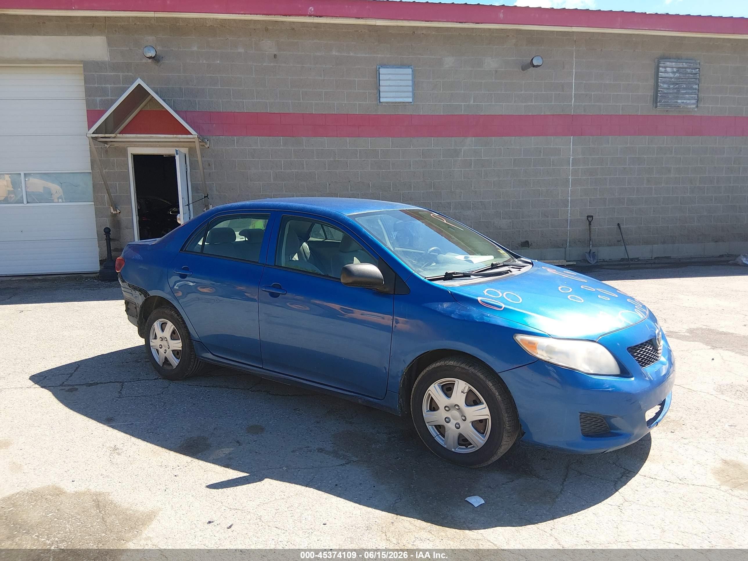 2010 Toyota Corolla Le Blue vin: JTDBU4EEXA9108308