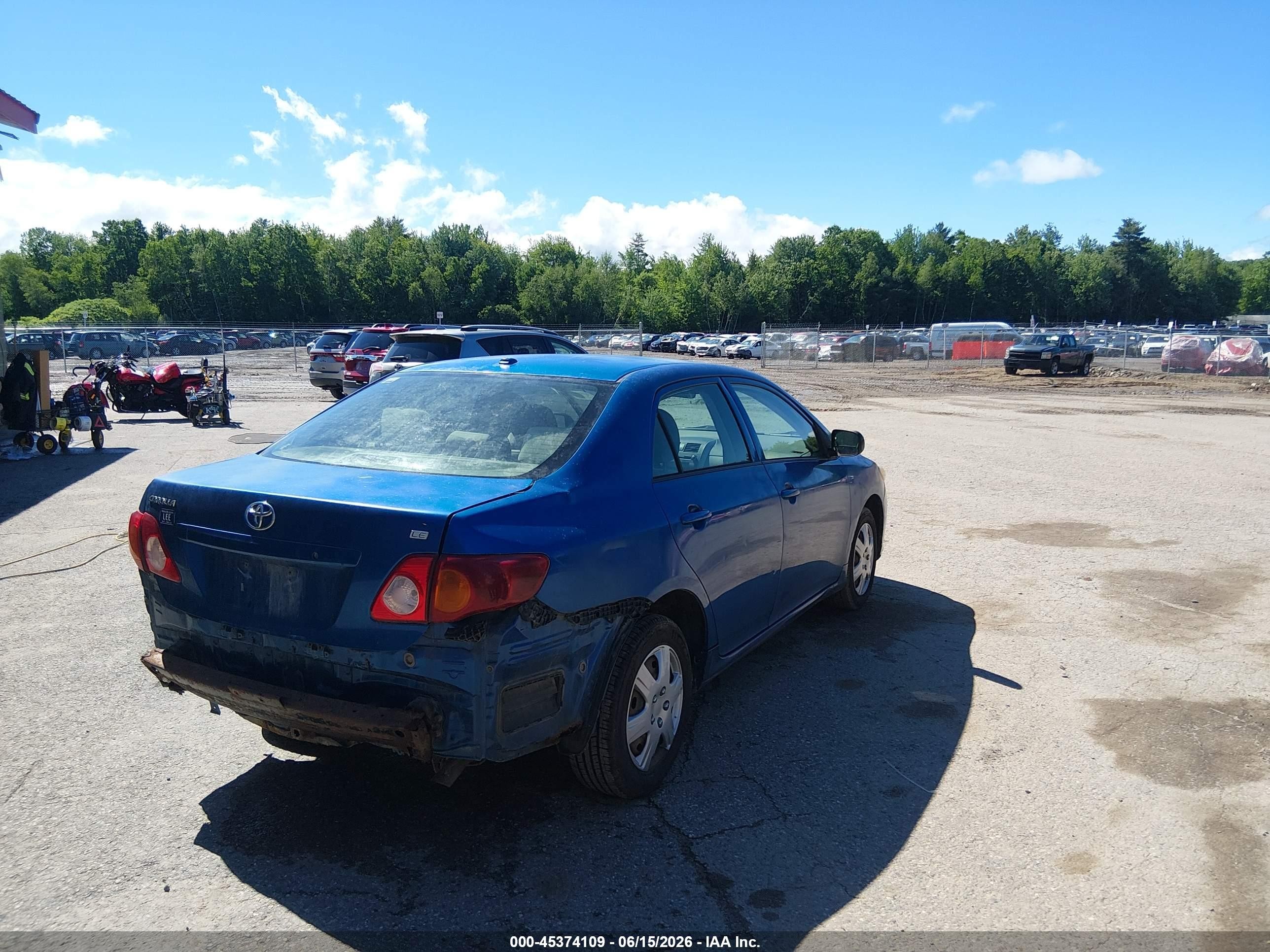 2010 Toyota Corolla Le Blue vin: JTDBU4EEXA9108308
