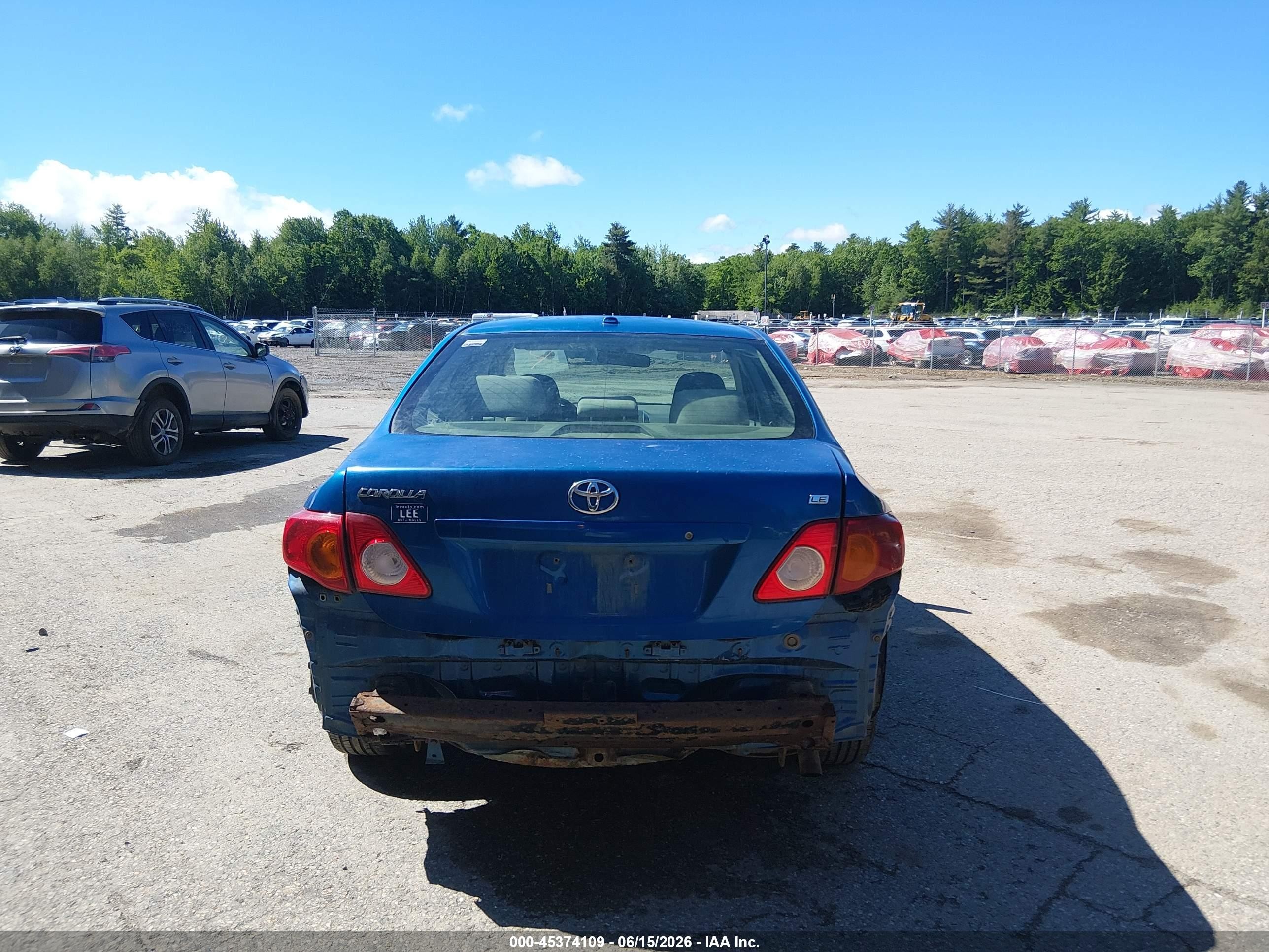 2010 Toyota Corolla Le Blue vin: JTDBU4EEXA9108308