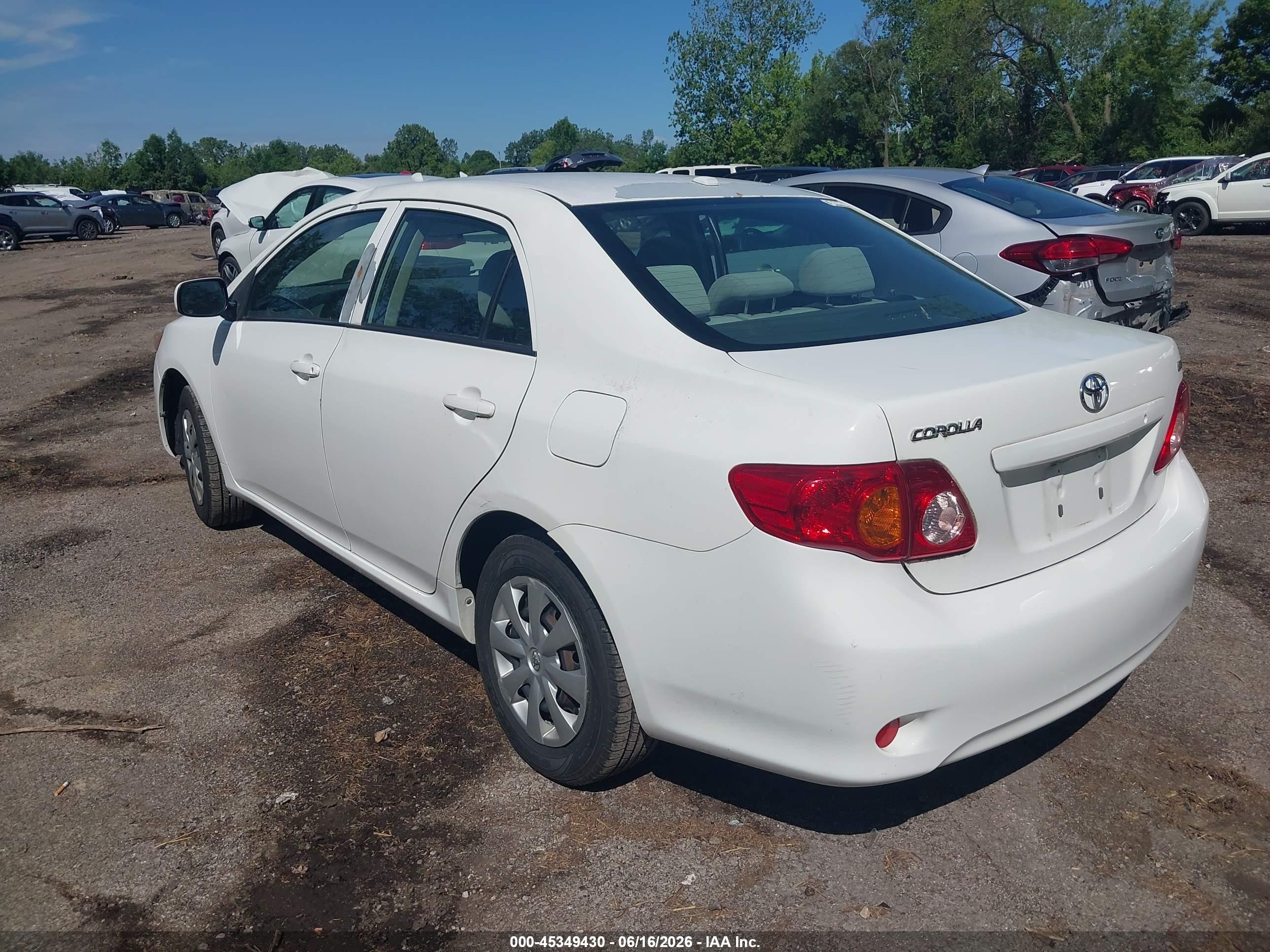 2010 Toyota Corolla Le Белый vin: JTDBU4EEXAJ065541