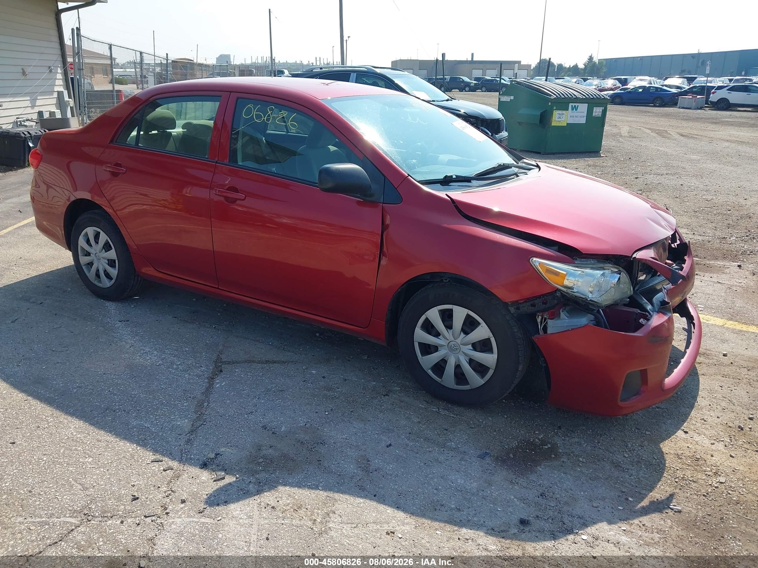 2011 Toyota Corolla   Red vin: JTDBU4EEXB9144422