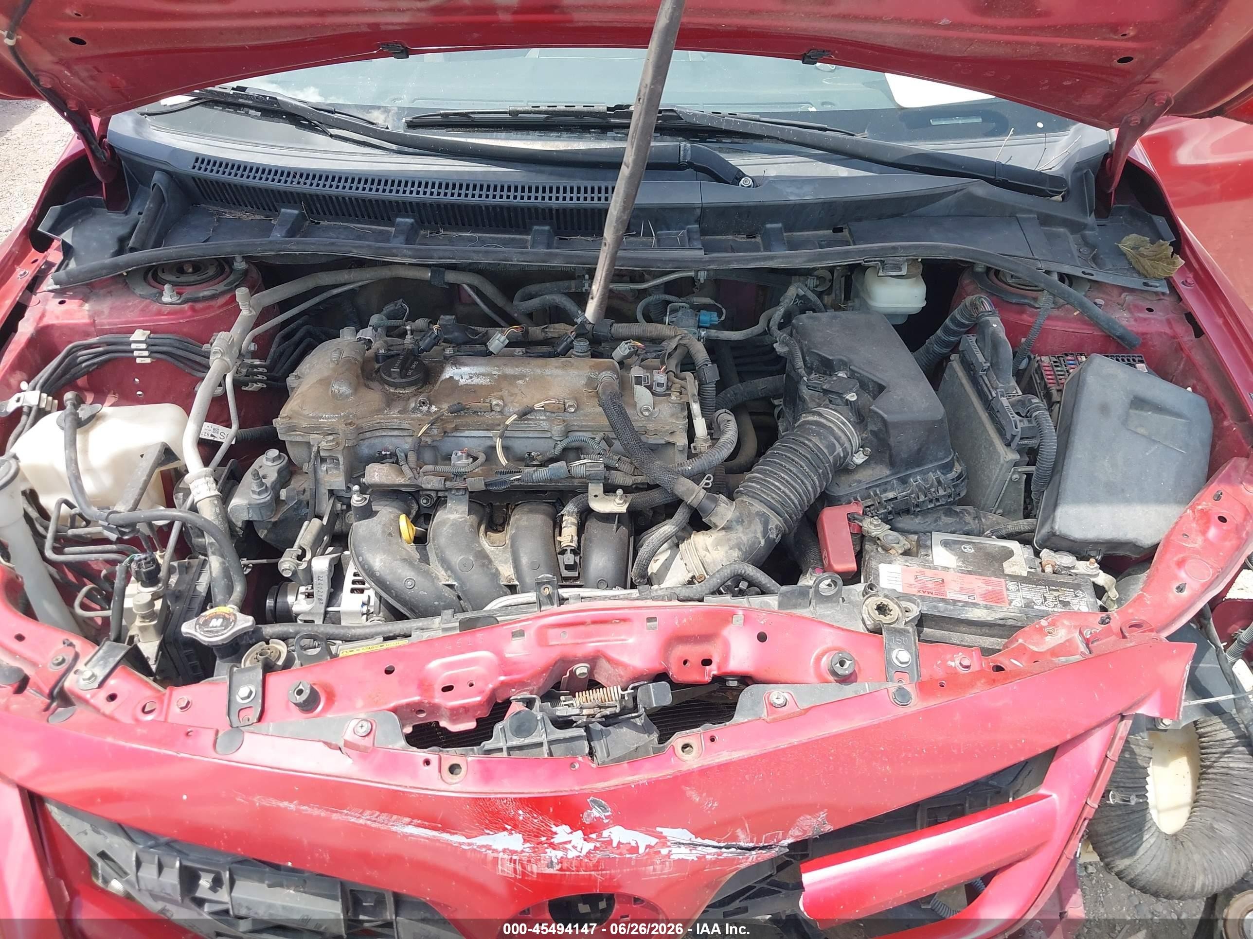2011 Toyota Corolla Le Red vin: JTDBU4EEXB9160104