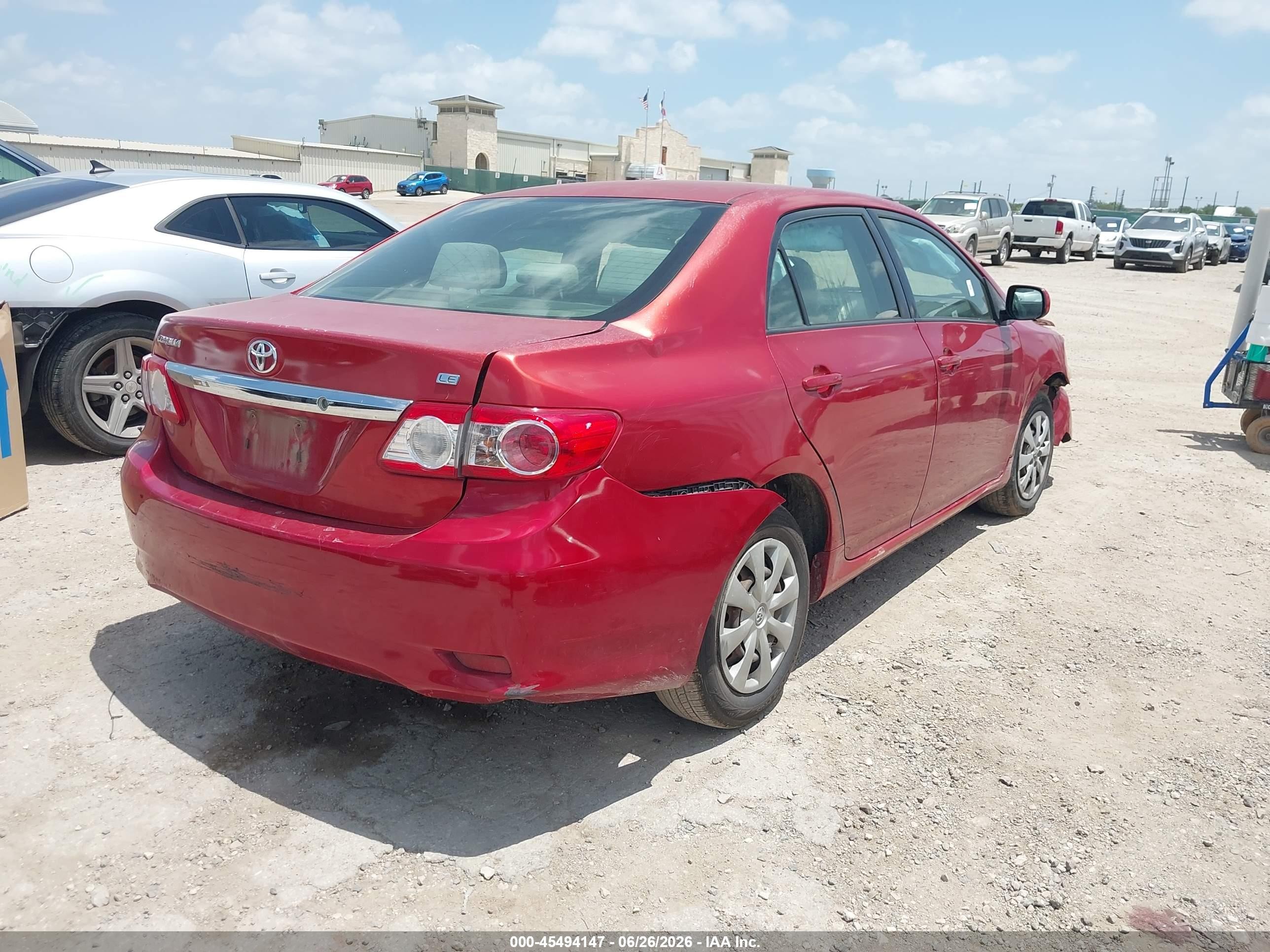 2011 Toyota Corolla Le Red vin: JTDBU4EEXB9160104