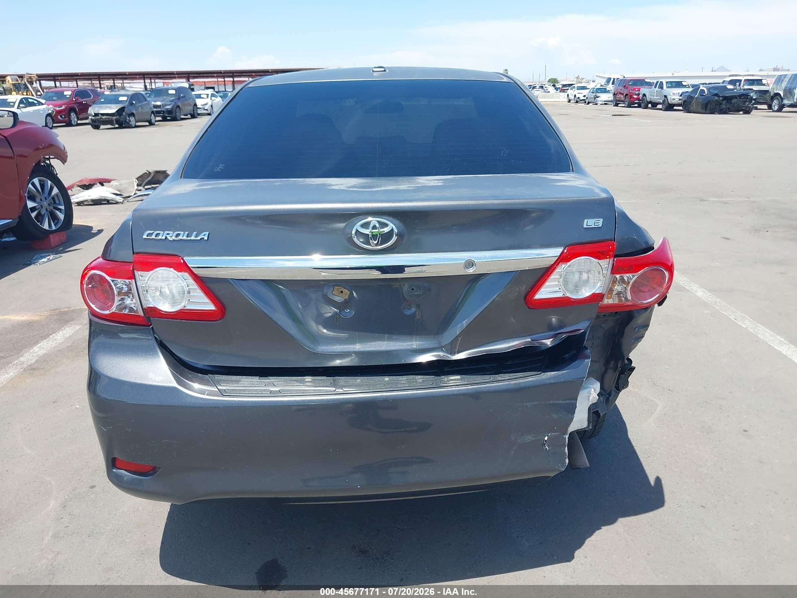 2011 Toyota Corolla Le Gray vin: JTDBU4EEXB9160975