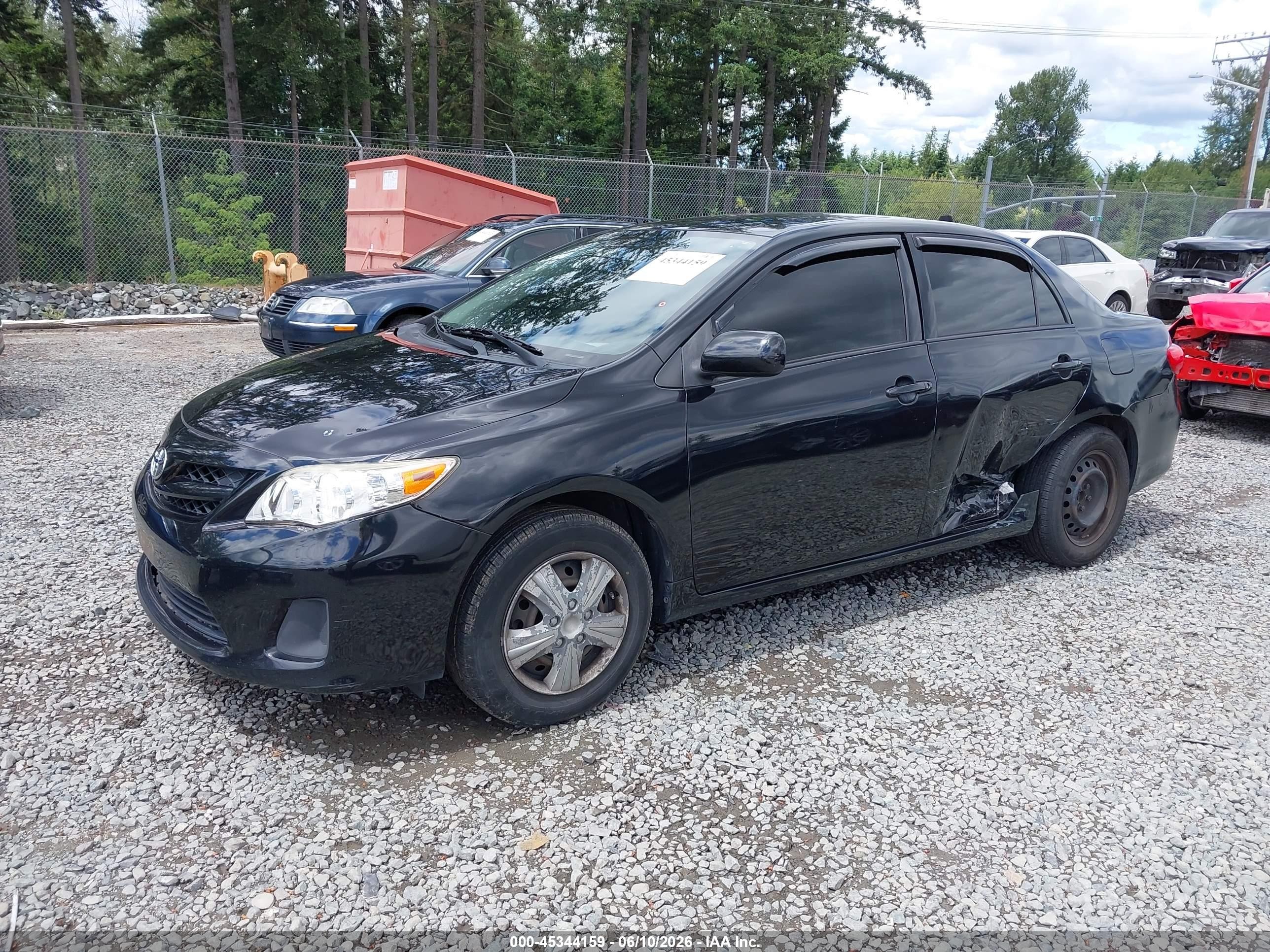2011 Toyota Corolla Le Black vin: JTDBU4EEXB9162726