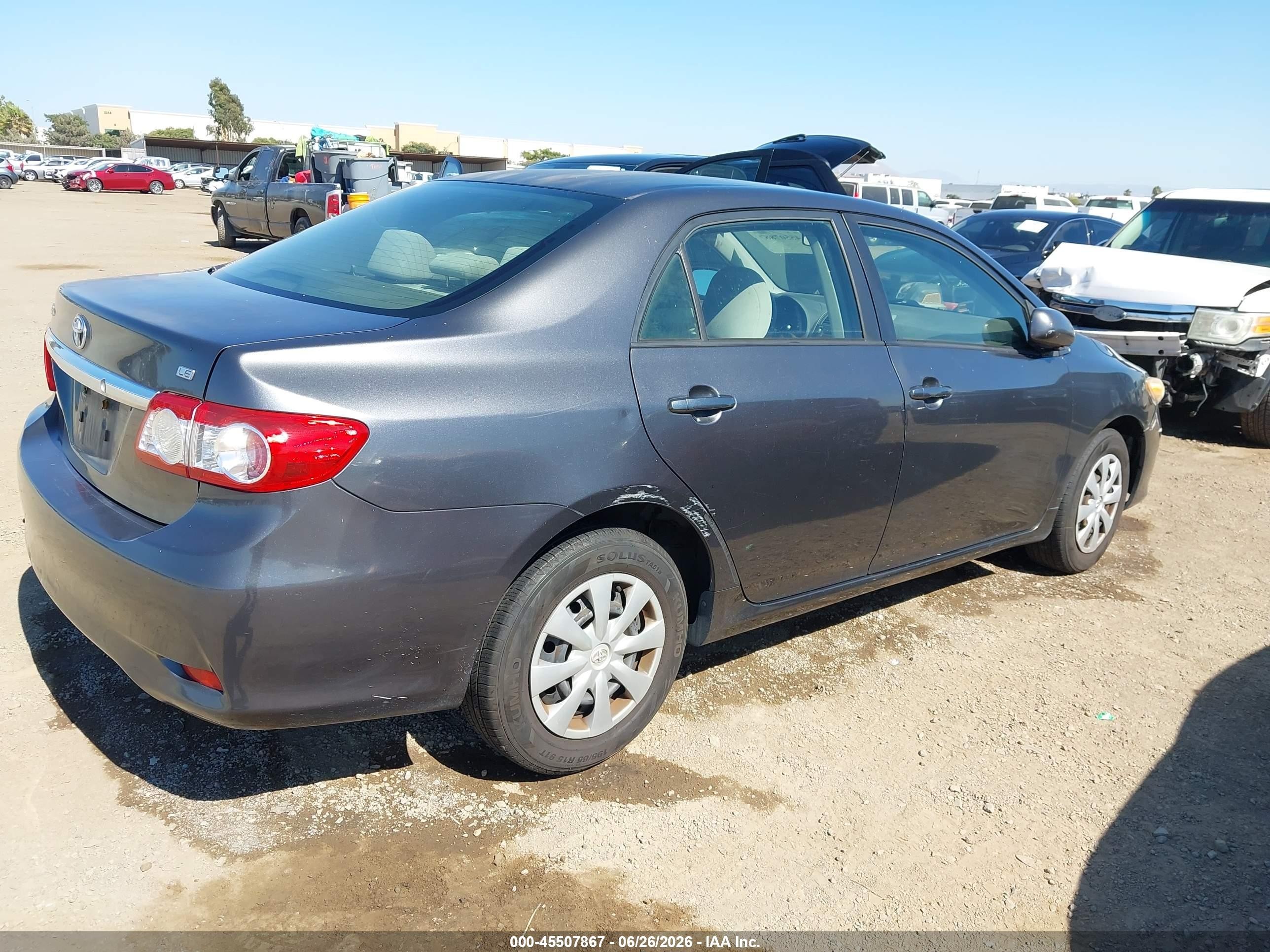 2011 Toyota Corolla Le Серый vin: JTDBU4EEXB9165335