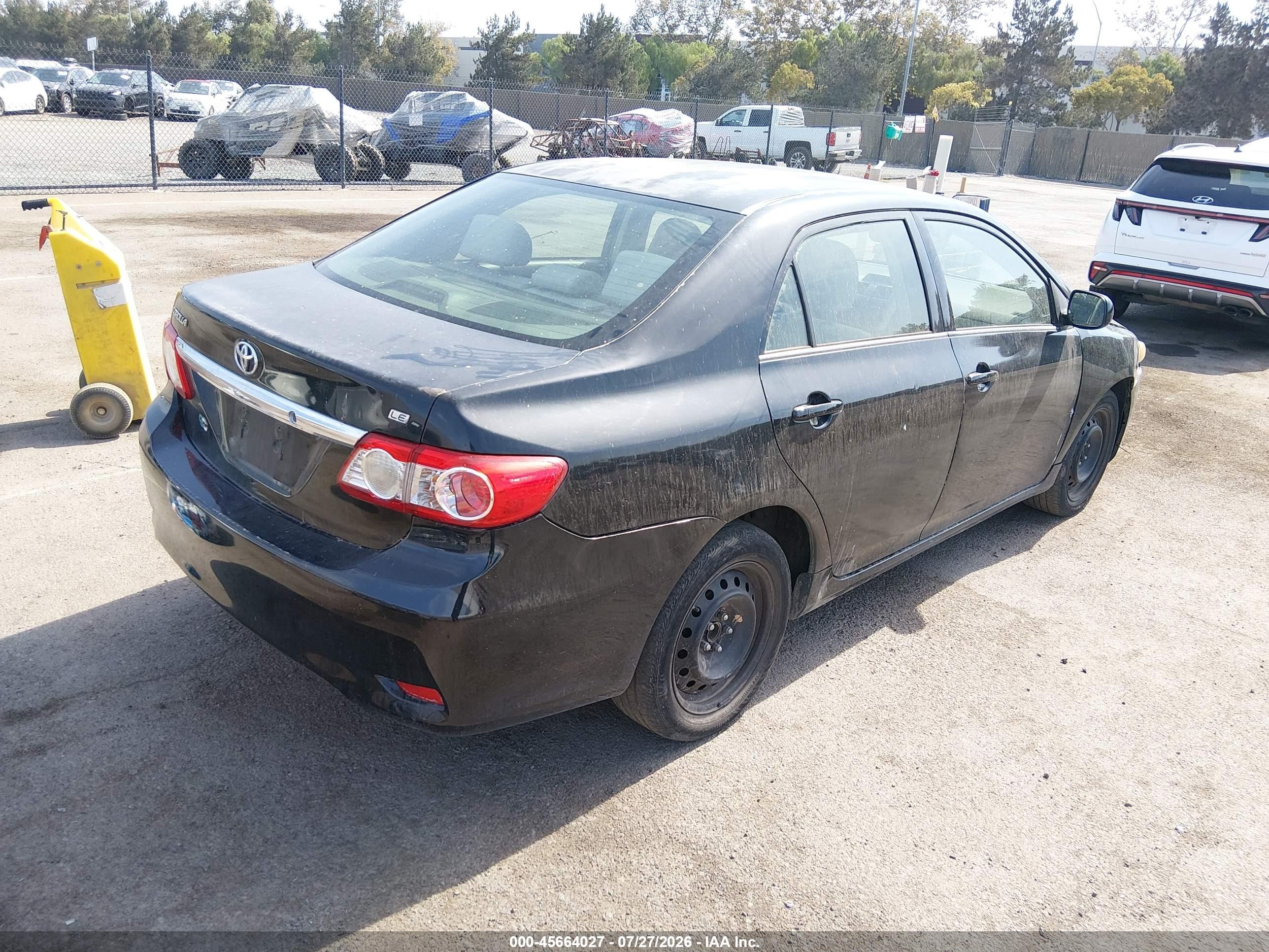 2012 Toyota Corolla Le Black vin: JTDBU4EEXC9178104