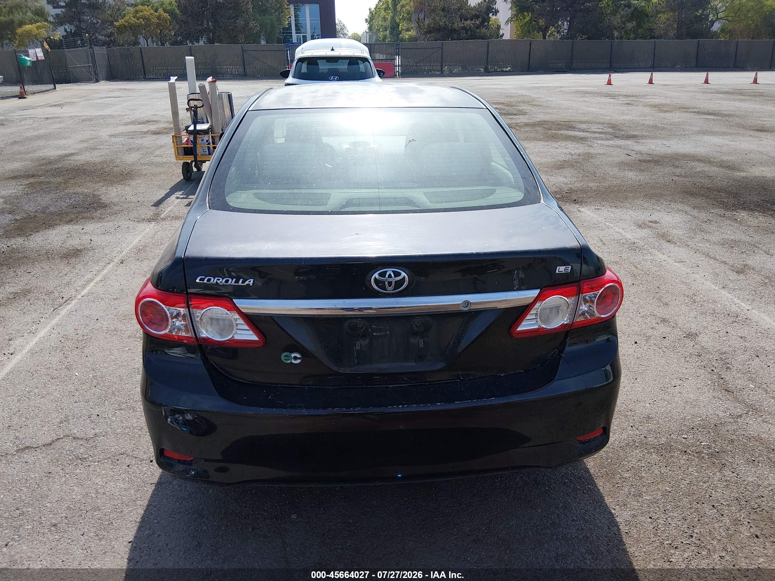 2012 Toyota Corolla Le Black vin: JTDBU4EEXC9178104