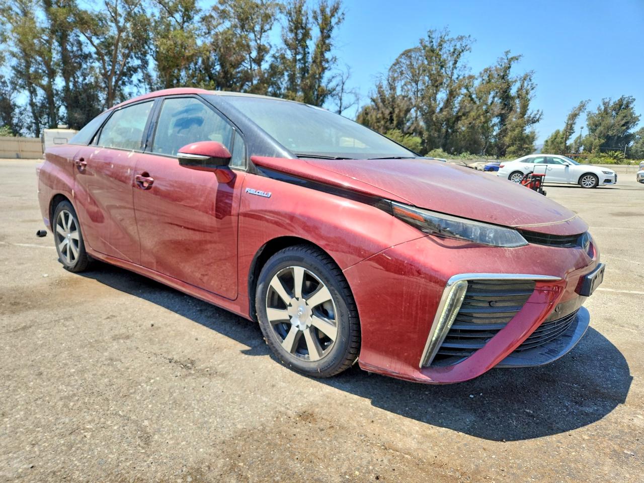 2019 Toyota Mirai Base Burgundy vin: JTDBVRBD5KA006470