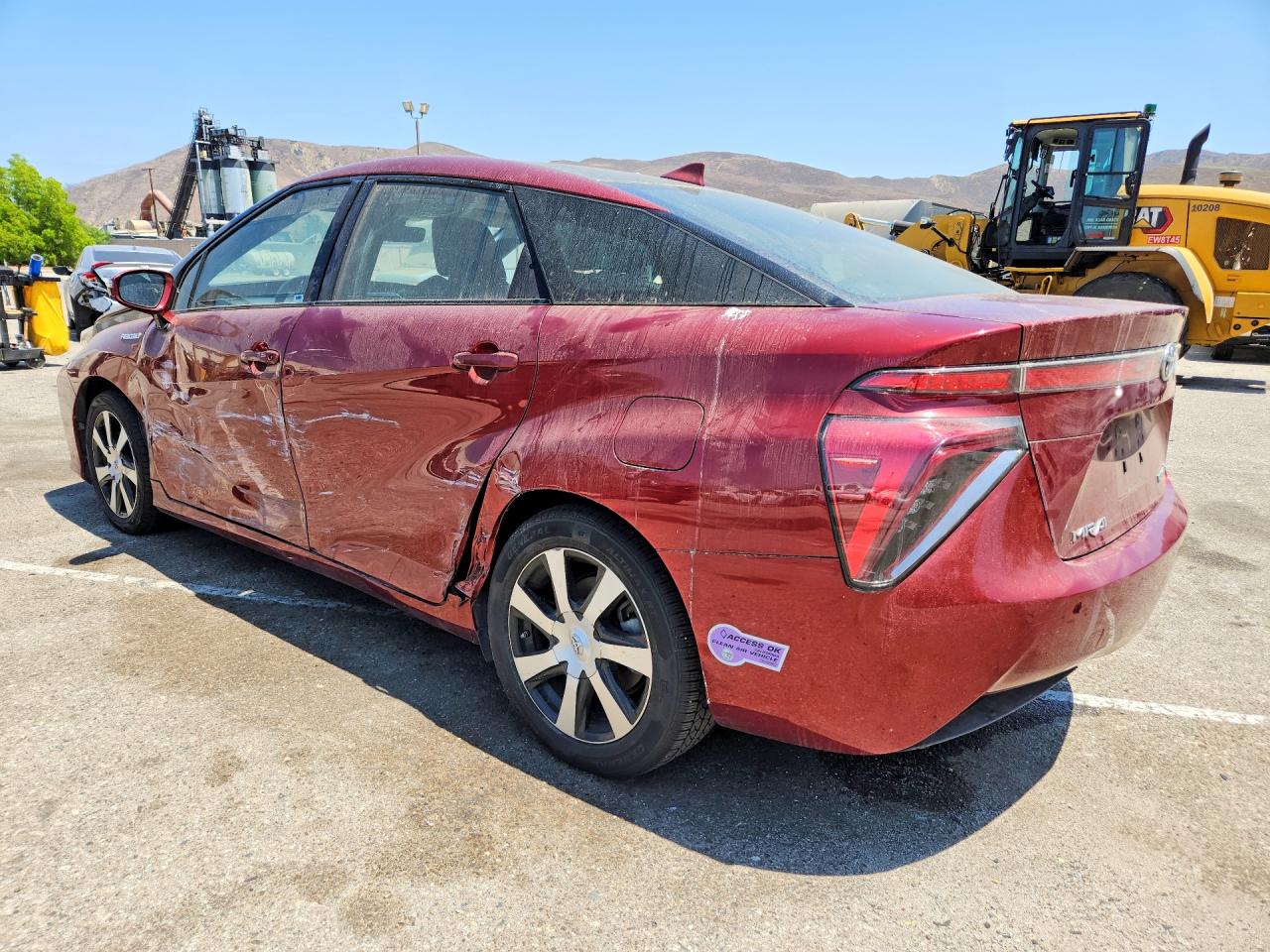 2019 Toyota Mirai Base Burgundy vin: JTDBVRBD5KA006470