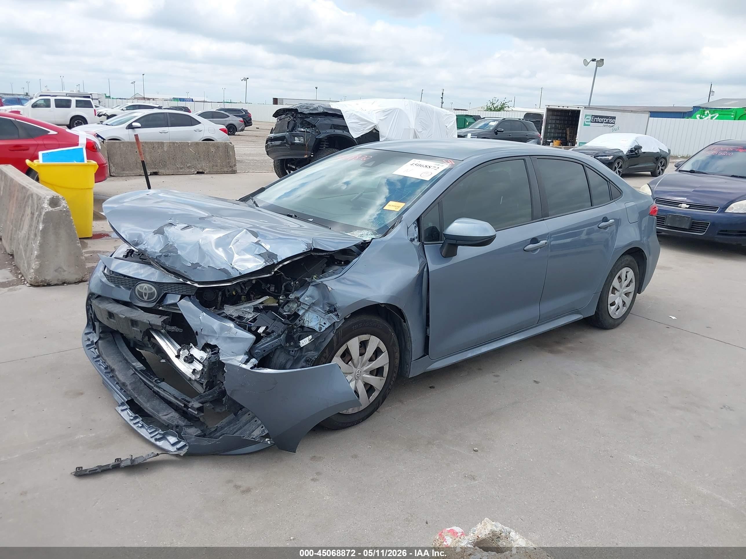 2020 Toyota Corolla L Blue vin: JTDDPRAE7LJ000667