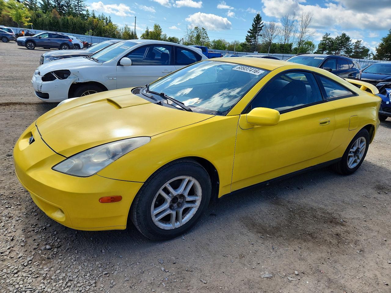 2002 Toyota Celica Gt Yellow vin: JTDDR32T520115406