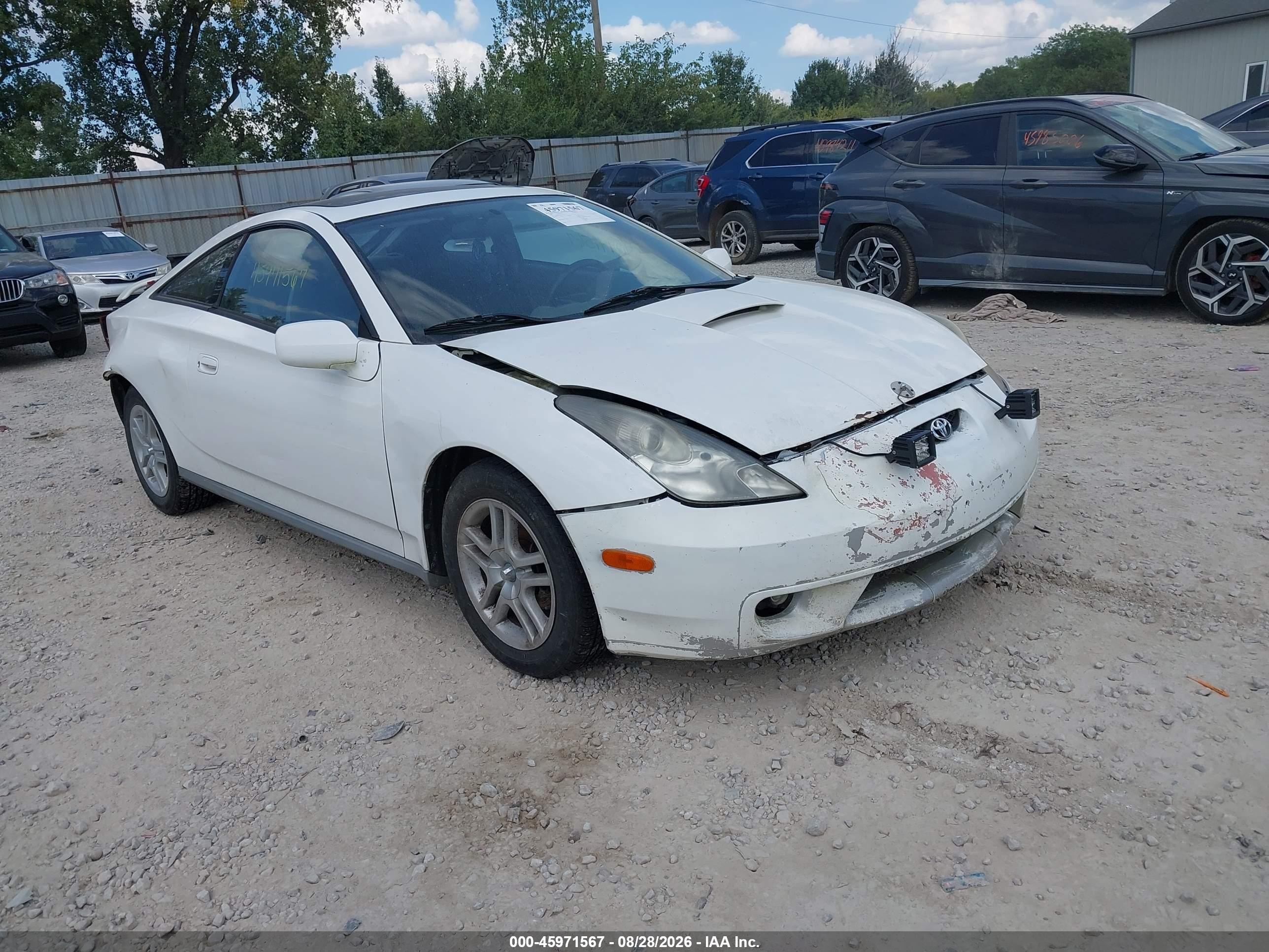 2000 Toyota Celica Gt White vin: JTDDR32T6Y0031796