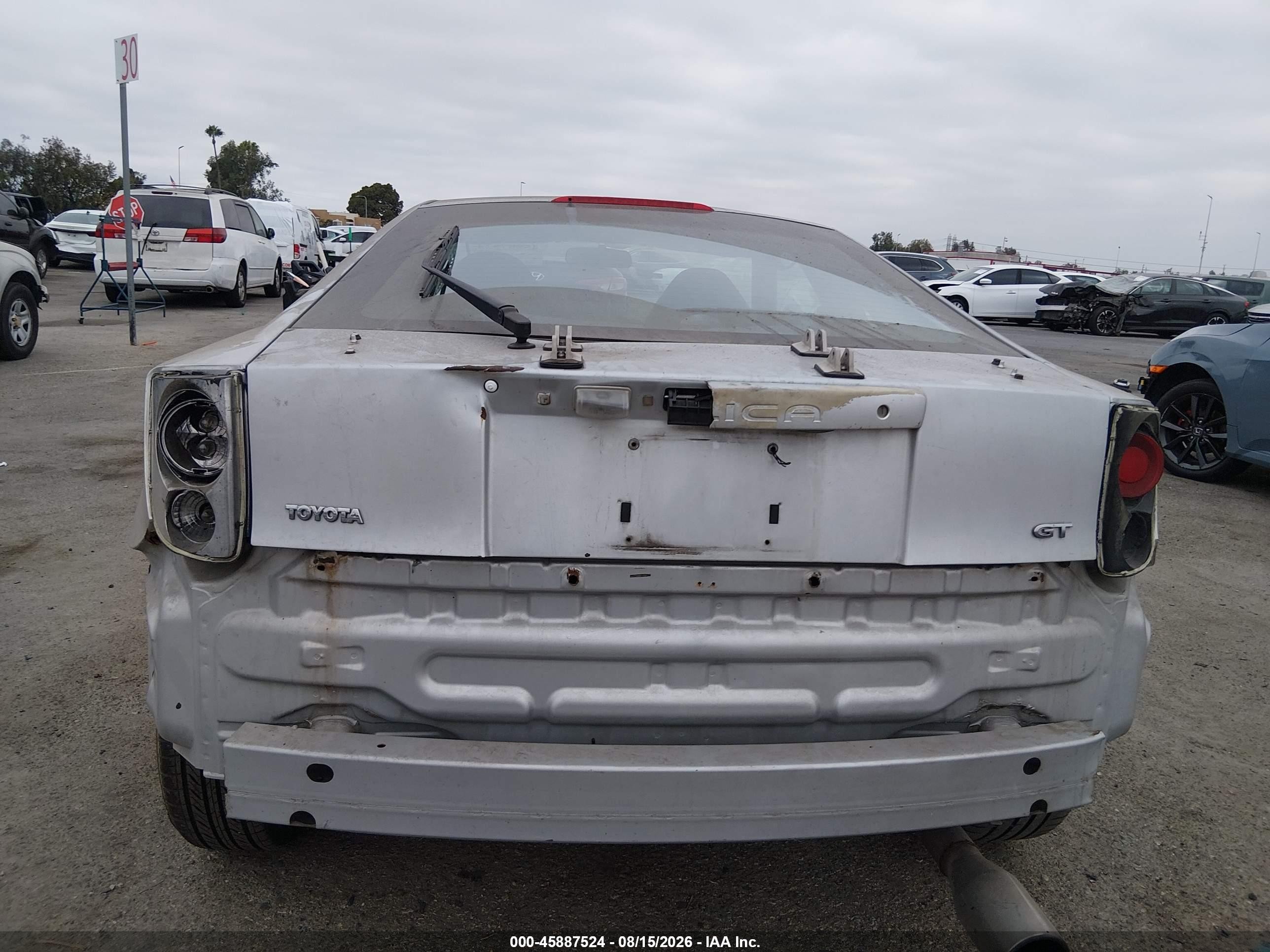 2001 Toyota Celica Gt Silver vin: JTDDR32T710101294