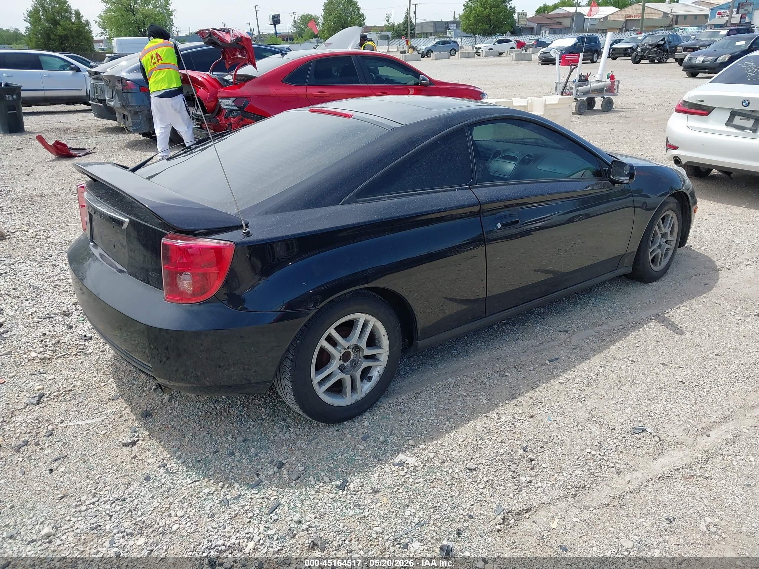 2003 Toyota Celica Gt Black vin: JTDDR32T730154015