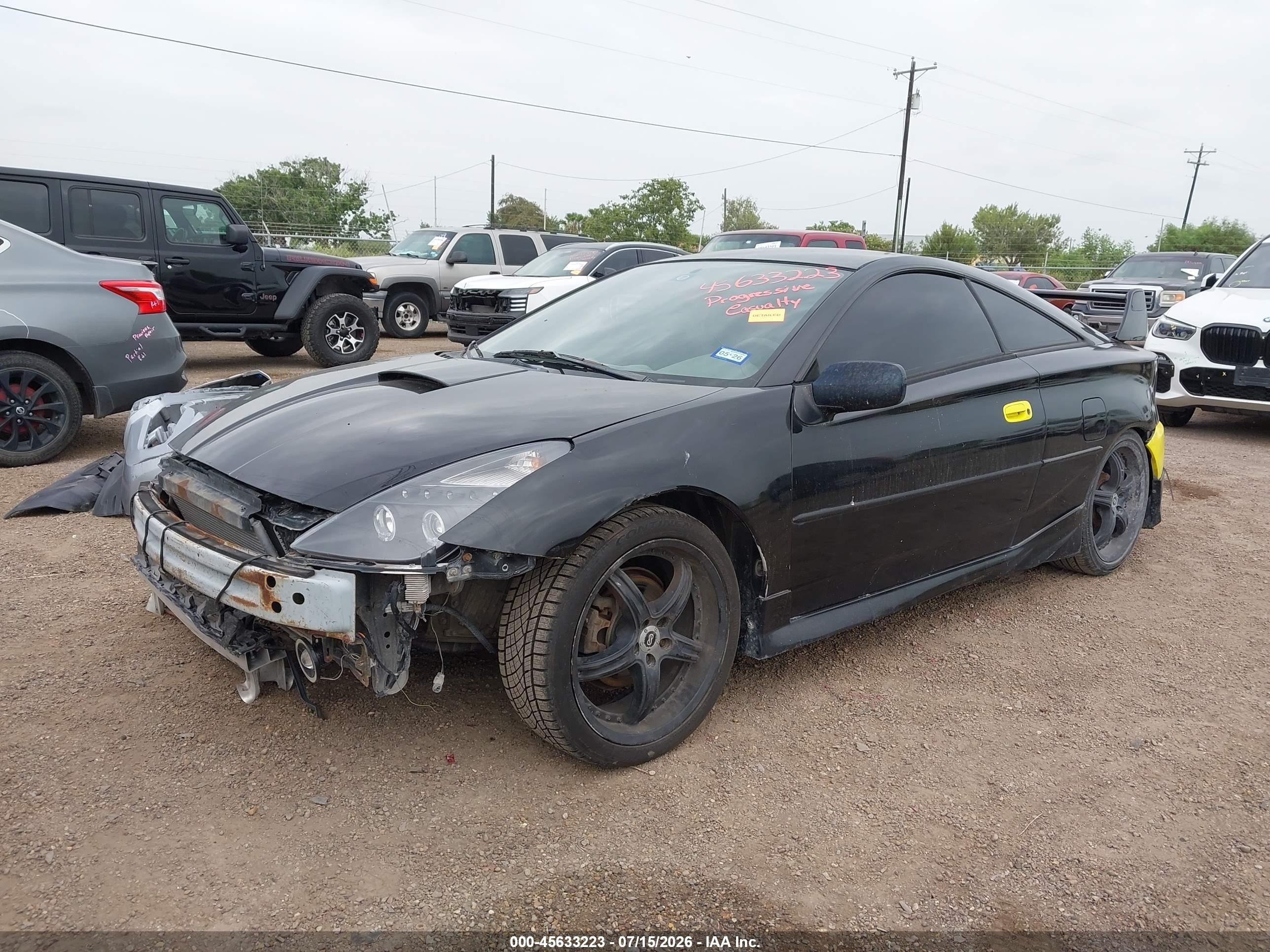 2002 Toyota Celica Gt Black vin: JTDDR32T820137979