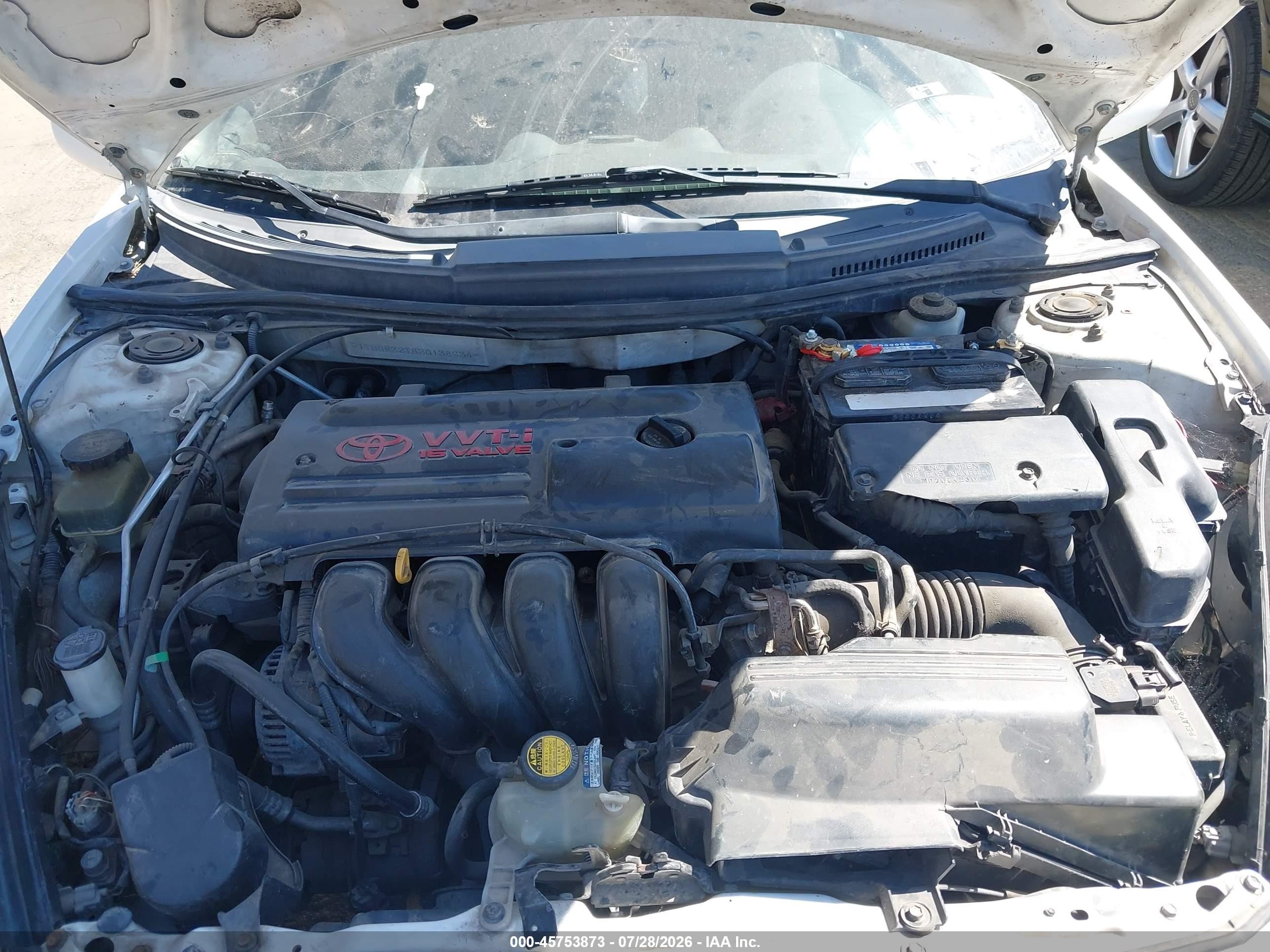 2002 Toyota Celica Gt White vin: JTDDR32T820138534