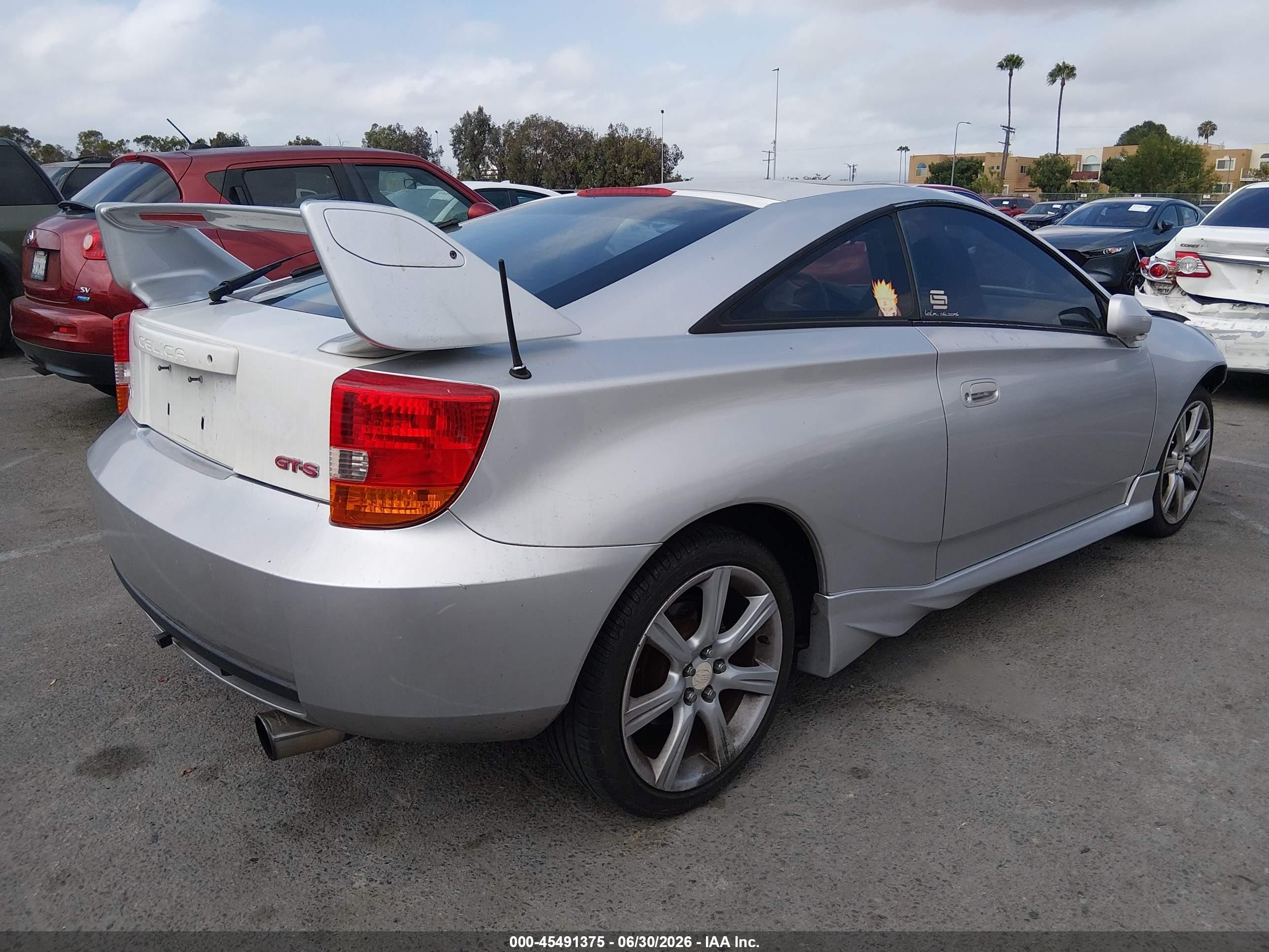 2000 Toyota Celica Gts Silver vin: JTDDY32T4Y0021660