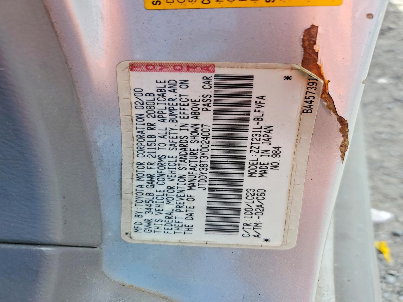 2000 Toyota Celica Gt-s Gray vin: JTDDY38T3Y0024007