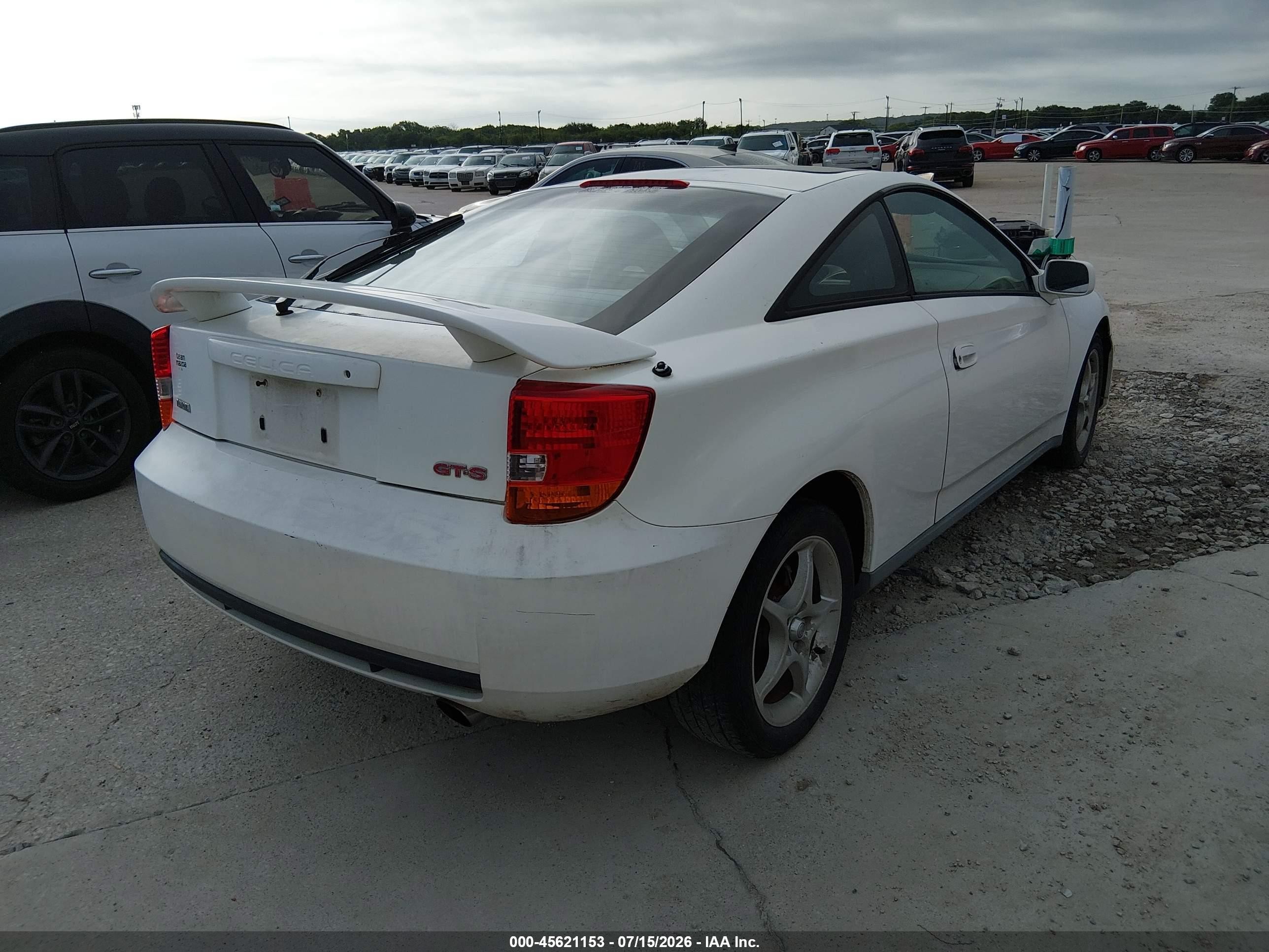 2002 Toyota Celica Gts White vin: JTDDY38T820053199