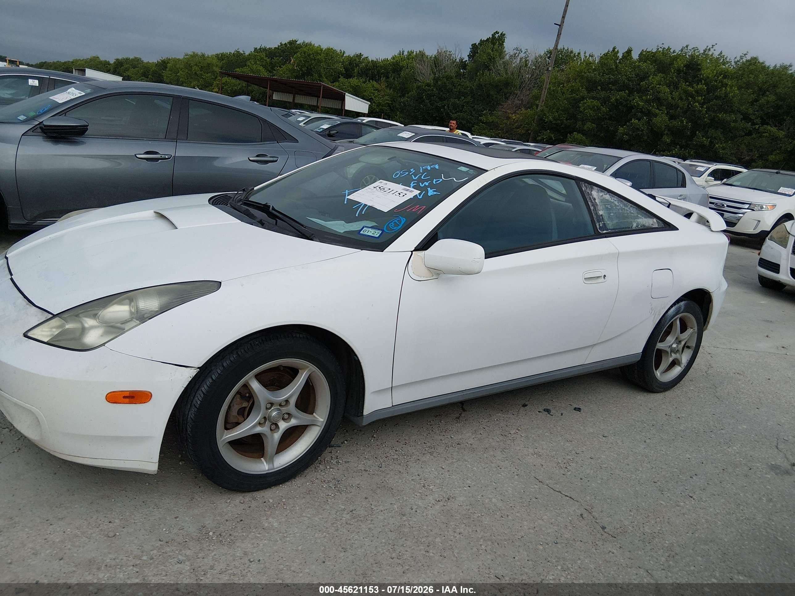 2002 Toyota Celica Gts White vin: JTDDY38T820053199