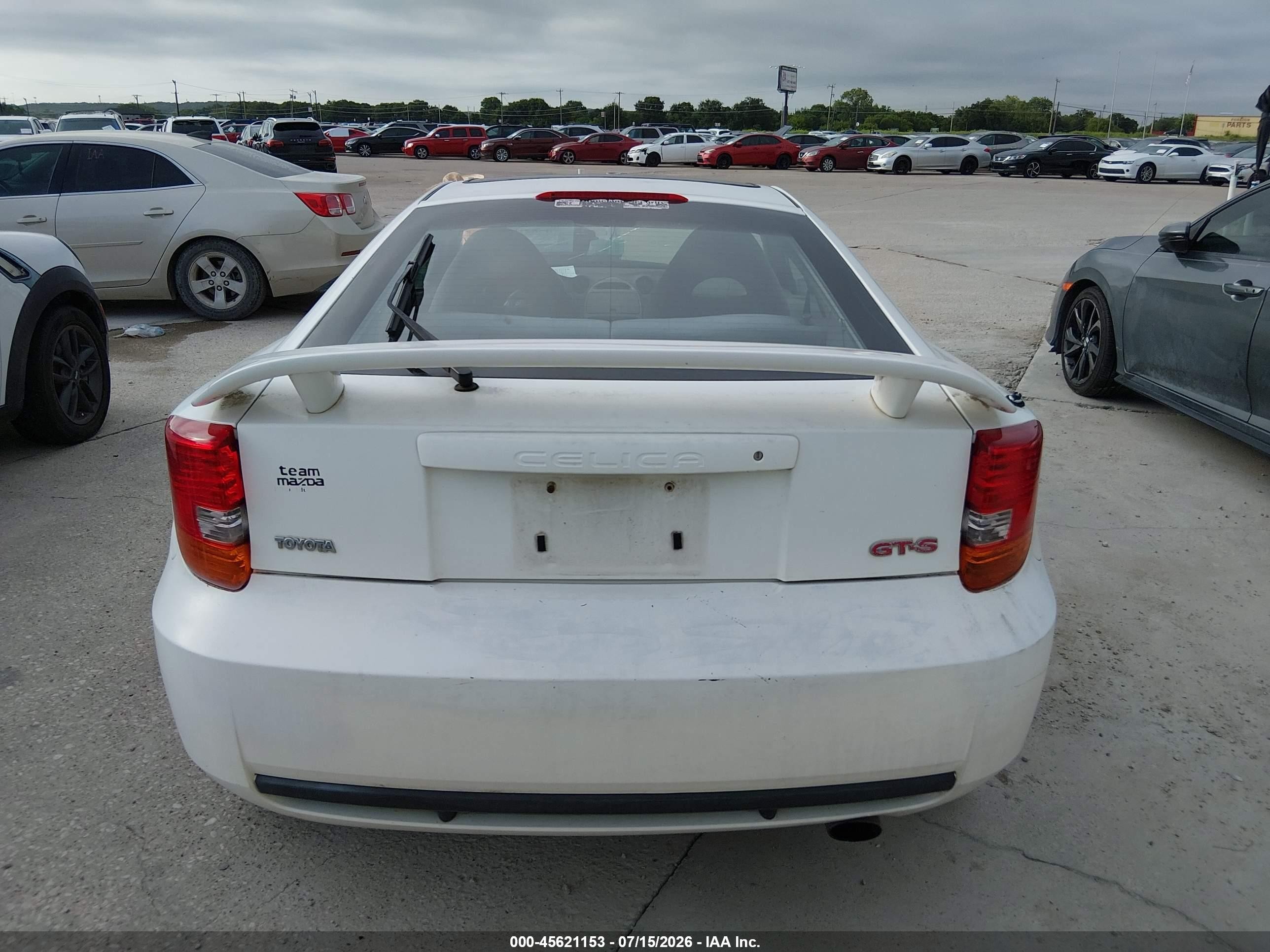 2002 Toyota Celica Gts White vin: JTDDY38T820053199