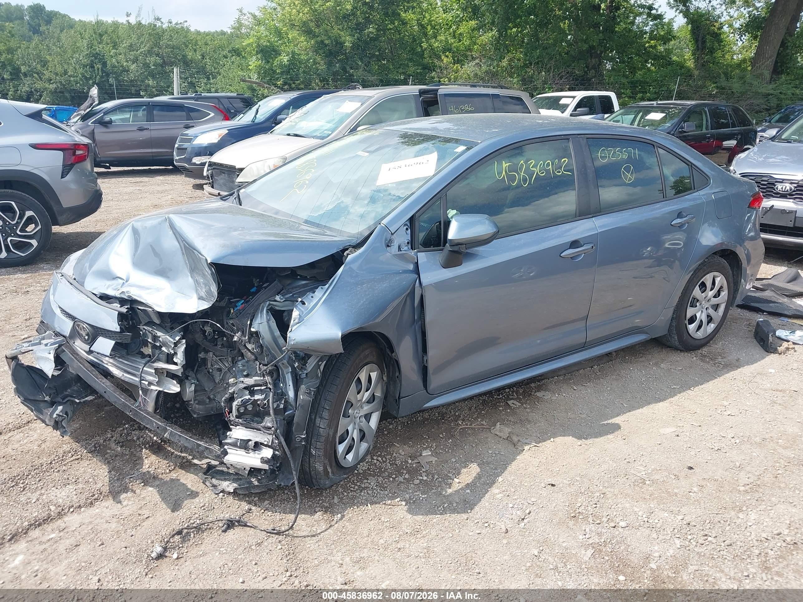 2022 Toyota Corolla Le Blue vin: JTDEPMAE0N3025571