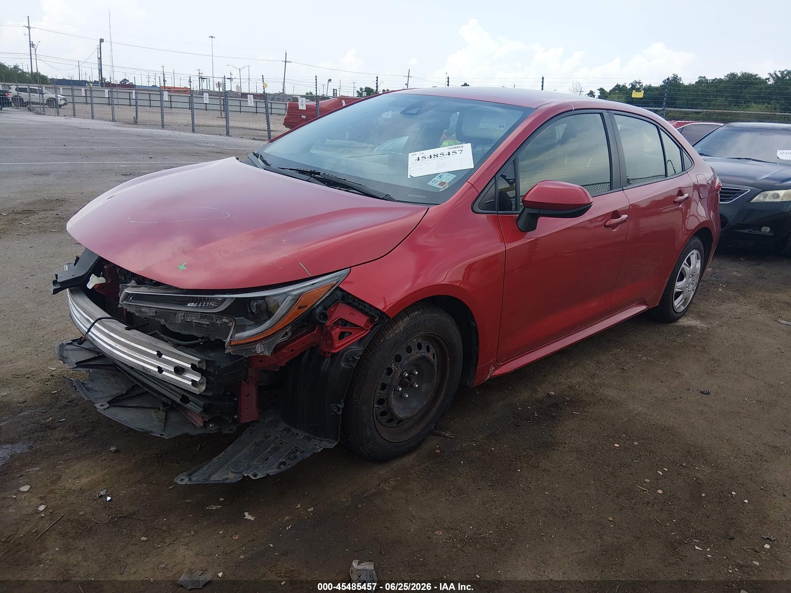 2021 Toyota Corolla Le Красный vin: JTDEPMAE2MJ176065