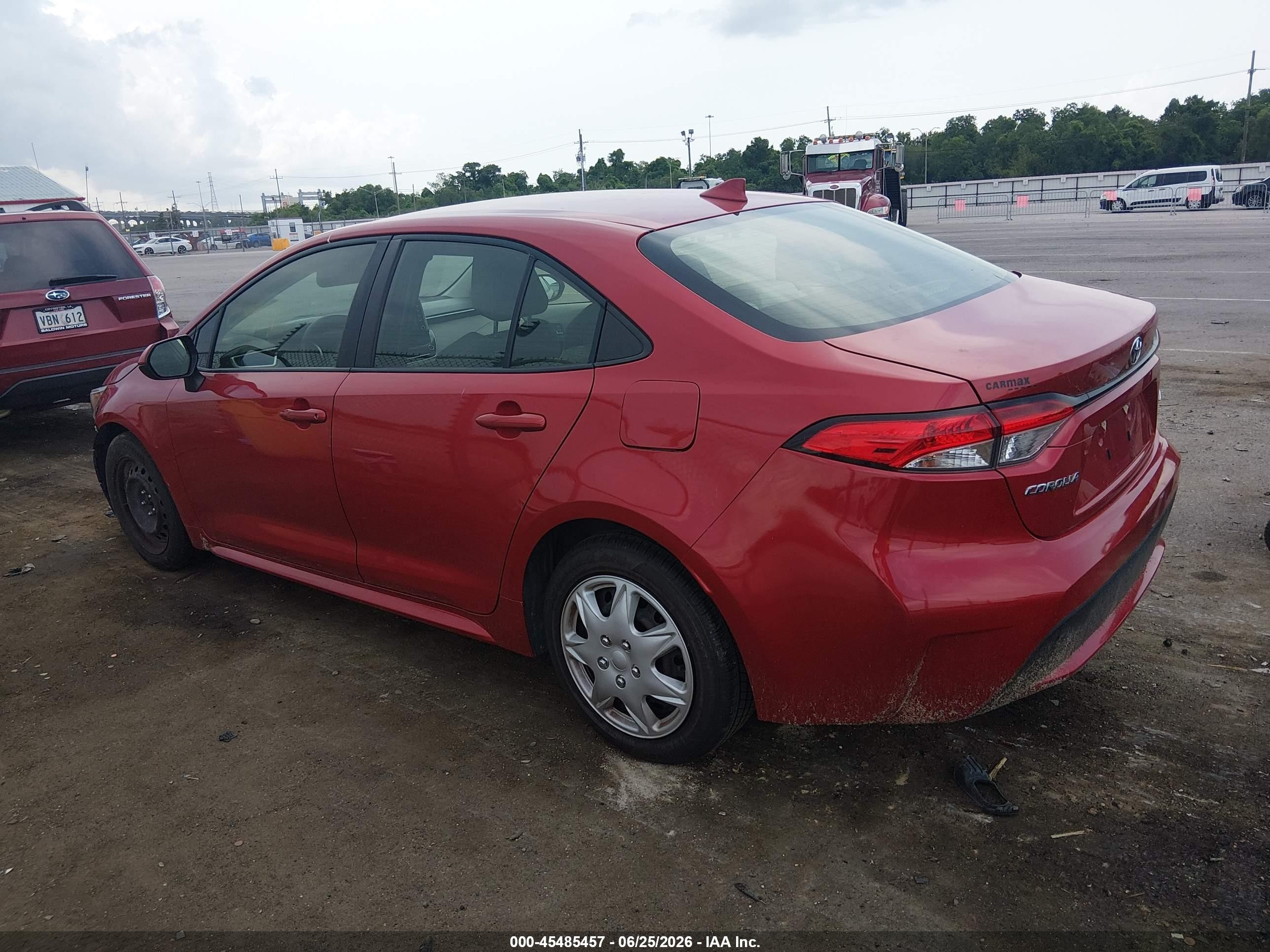 2021 Toyota Corolla Le Красный vin: JTDEPMAE2MJ176065