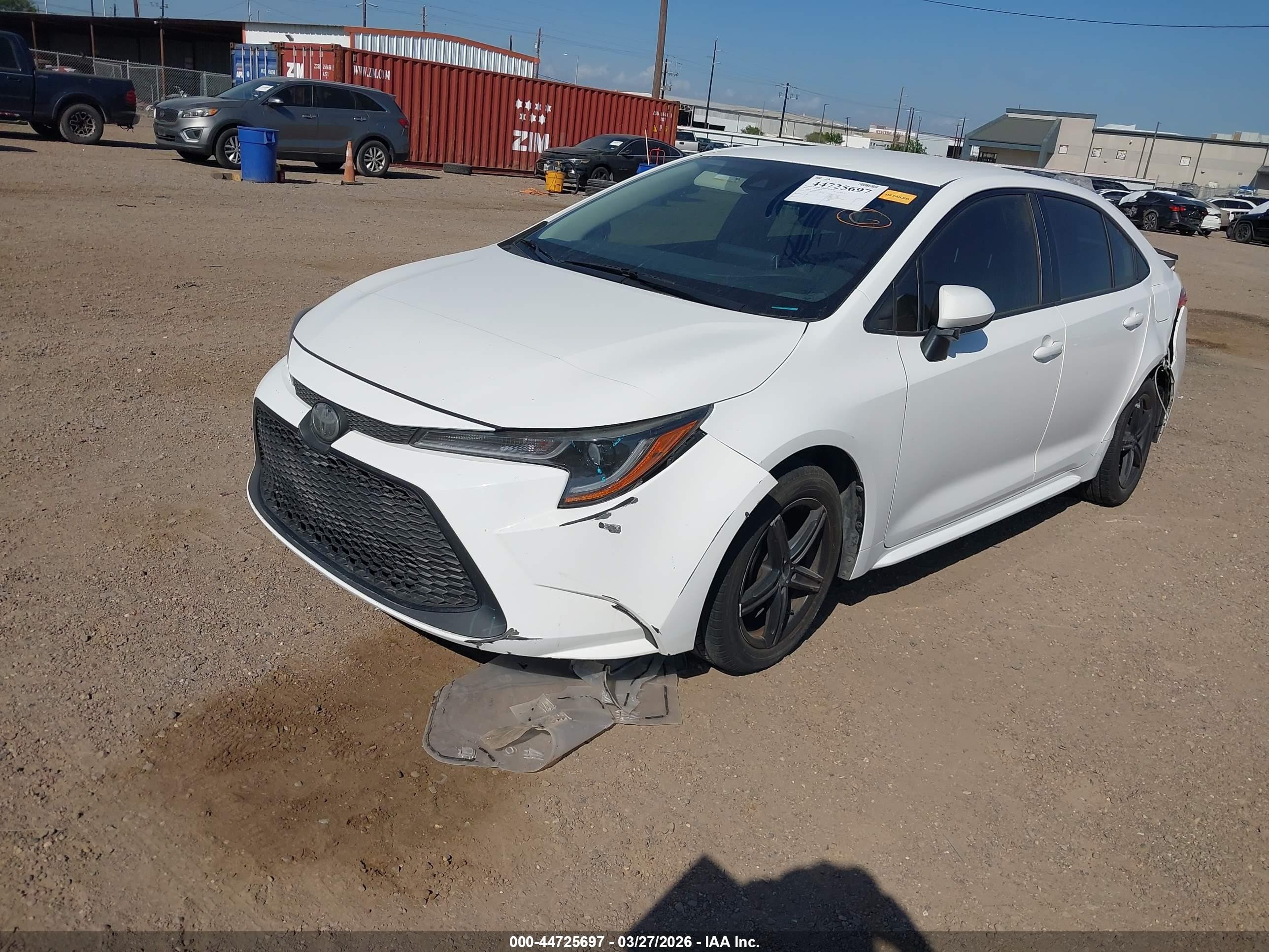 2021 Toyota Corolla Le White vin: JTDEPMAE4MJ126624