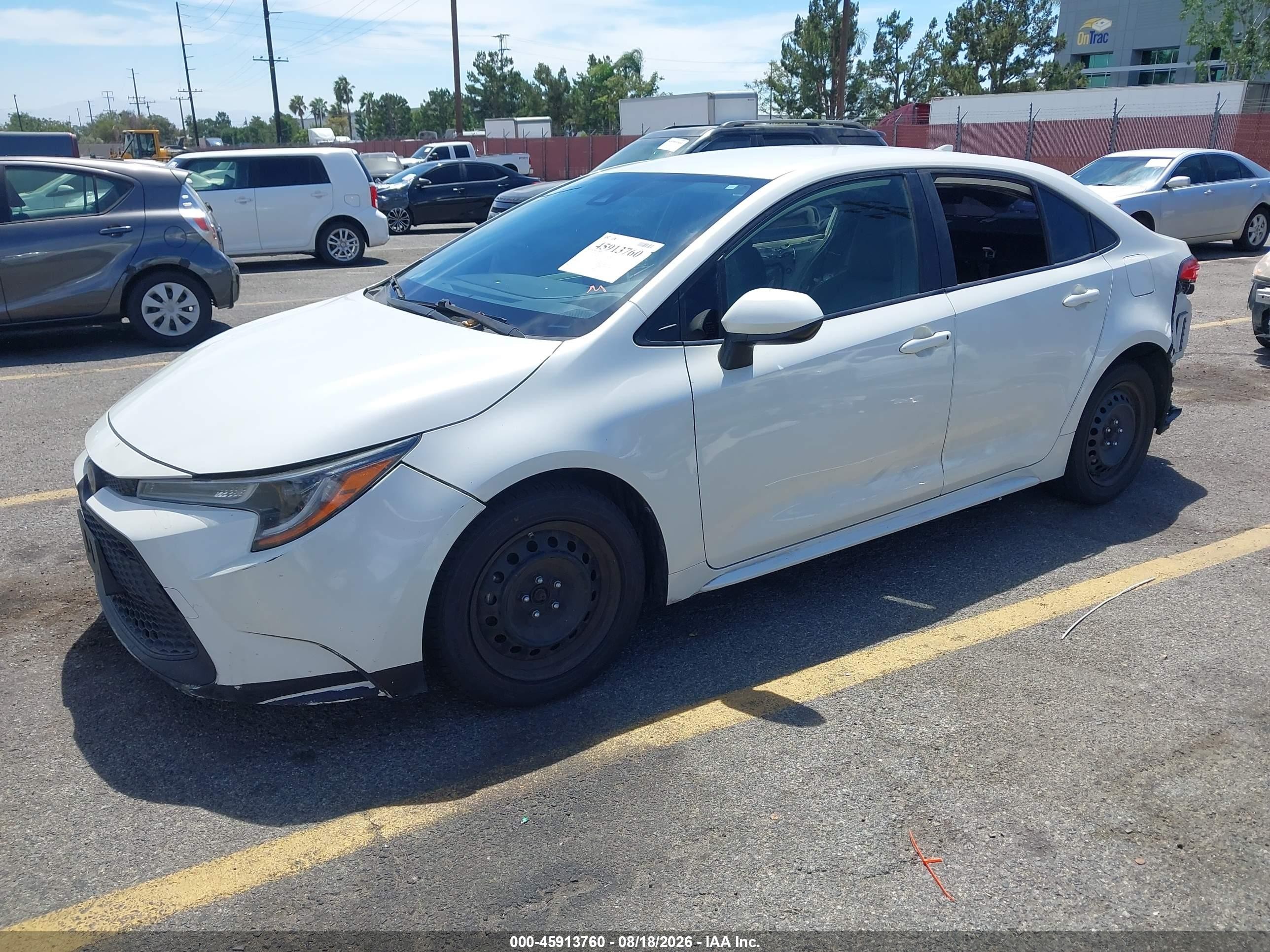 2021 Toyota Corolla Le White vin: JTDEPMAE5MJ142069
