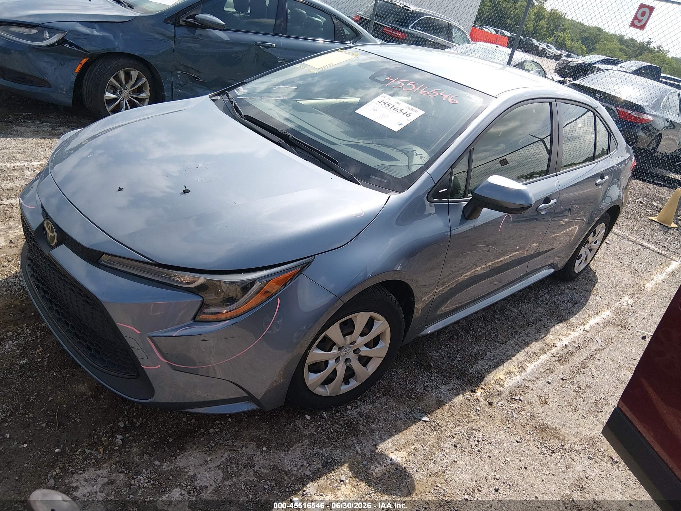 2021 Toyota Corolla Le Light Blue vin: JTDEPMAE8MJ159318
