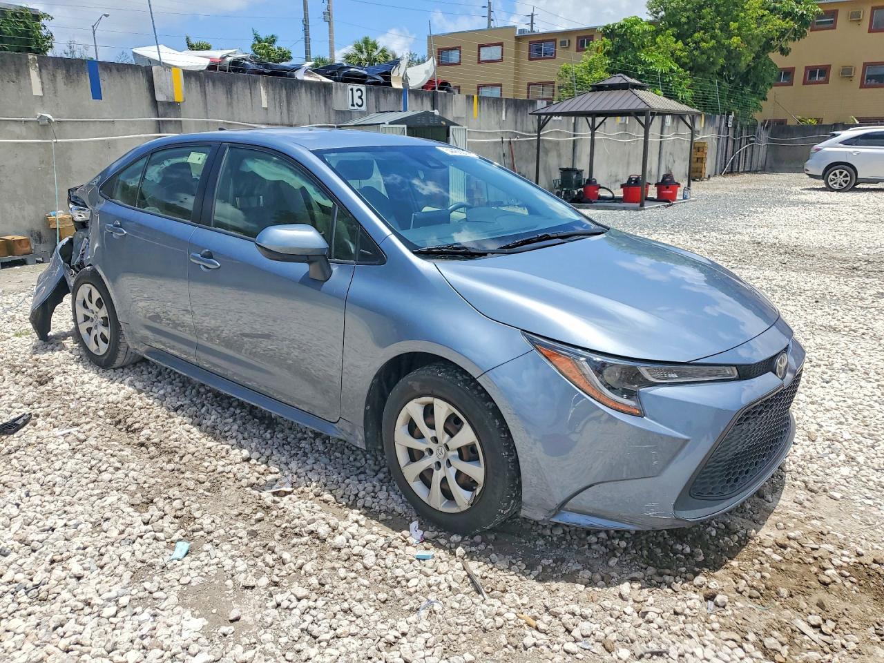 2021 Toyota Corolla Le Blue vin: JTDEPMAEXMJ184608
