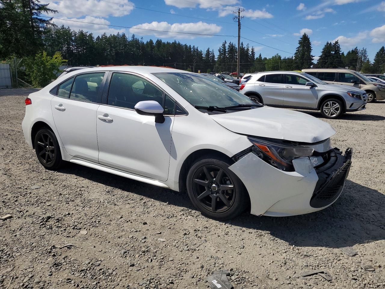 2020 Toyota Corolla Le White vin: JTDEPRAE0LJ041341