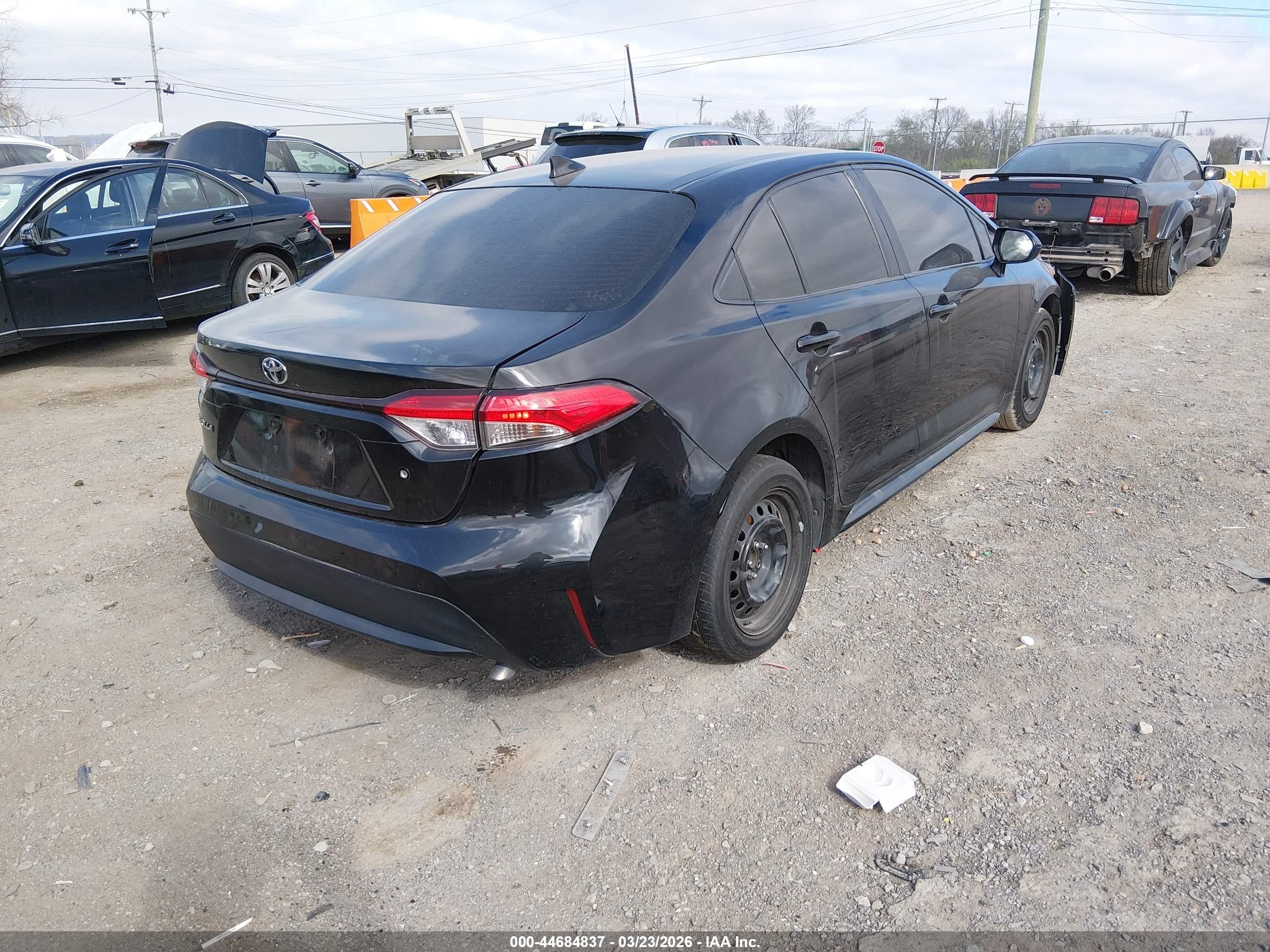 2020 Toyota Corolla Le Black vin: JTDEPRAE3LJ038529