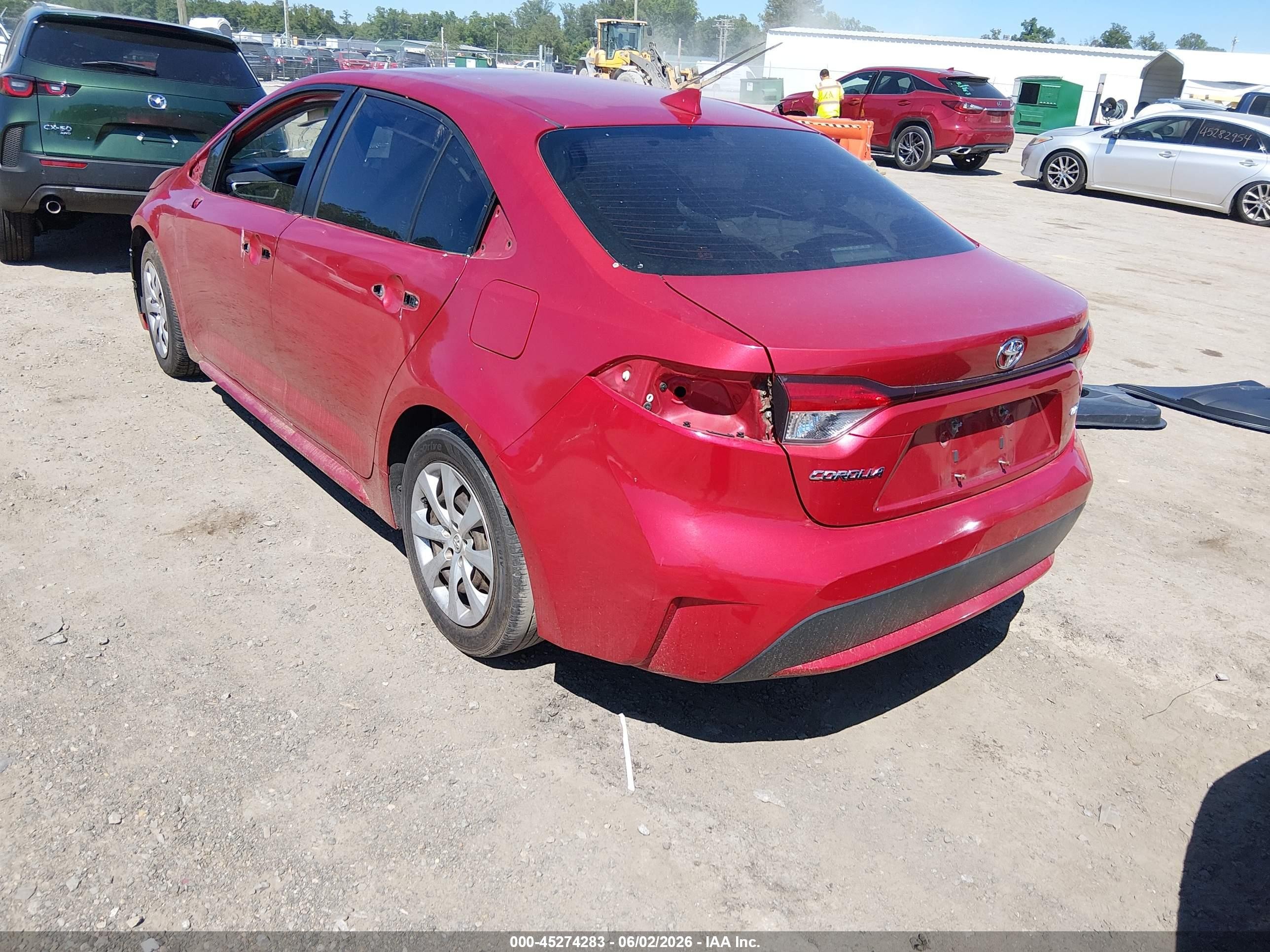 2020 Toyota Corolla Le Красный vin: JTDEPRAE4LJ100777