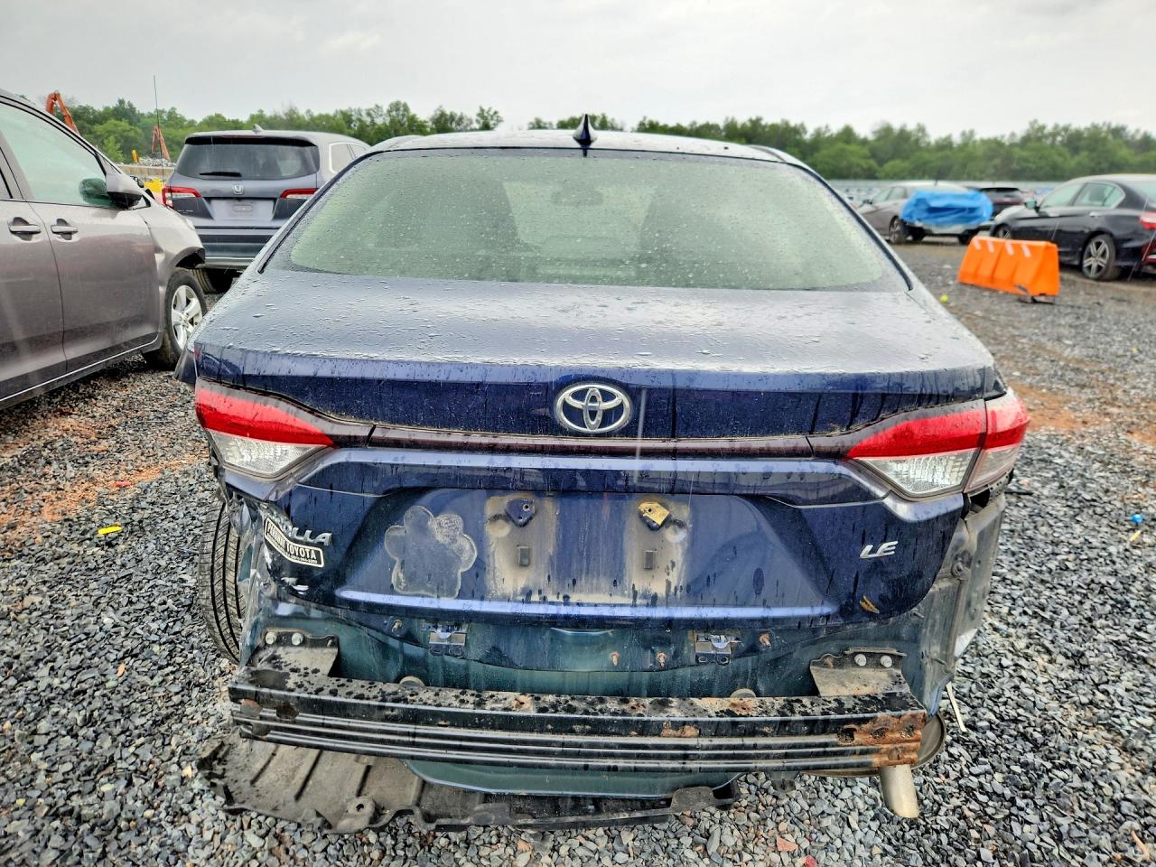 2020 Toyota Corolla Le Синий vin: JTDEPRAE5LJ060001