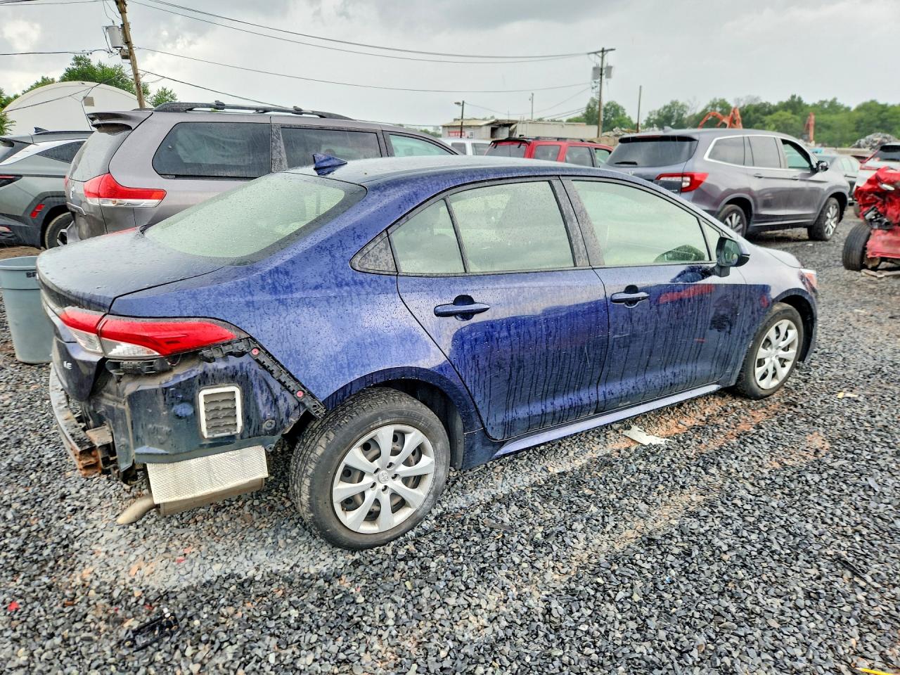 2020 Toyota Corolla Le Синий vin: JTDEPRAE5LJ060001