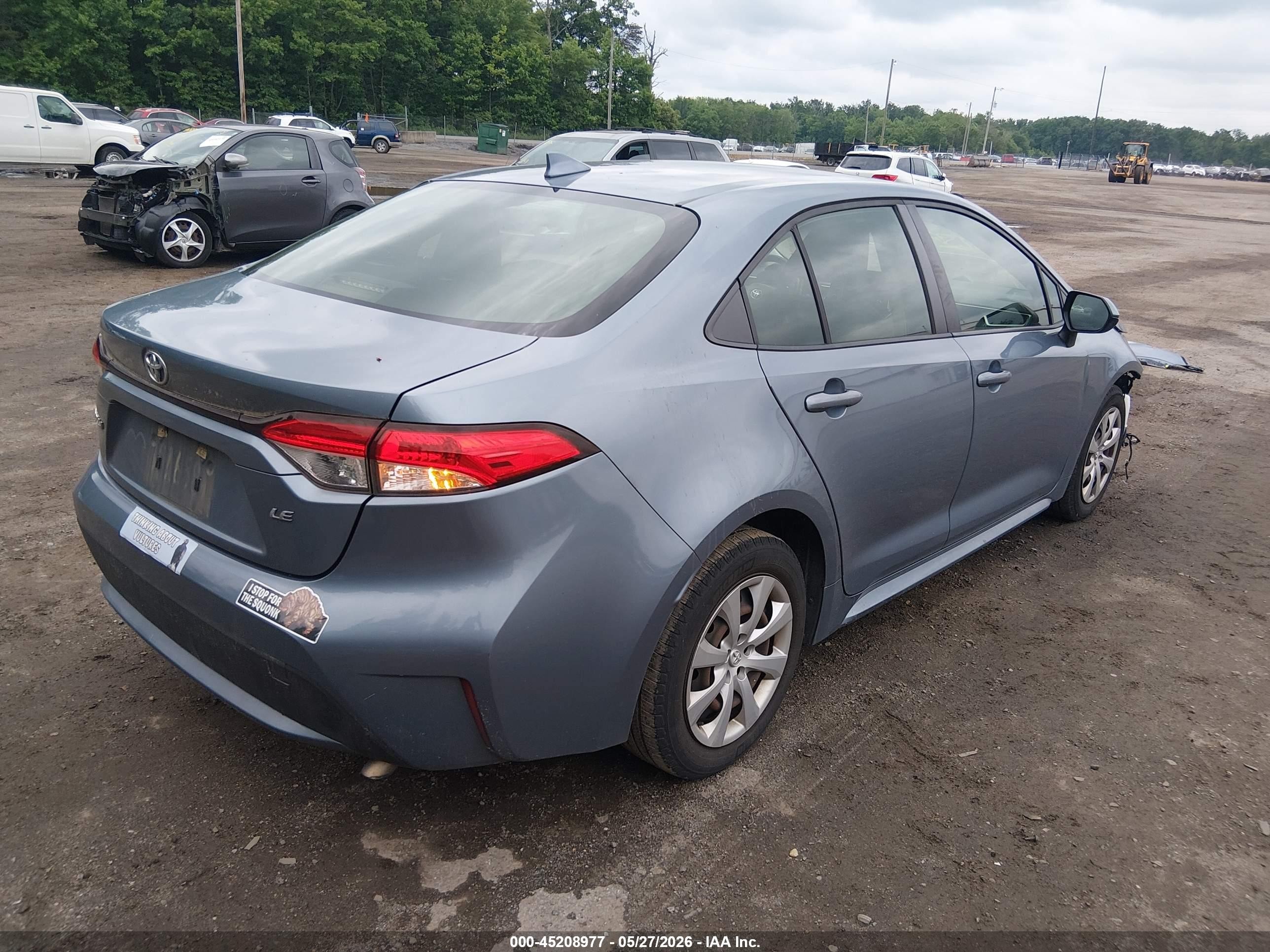 2020 Toyota Corolla Le Light Blue vin: JTDEPRAE6LJ001815