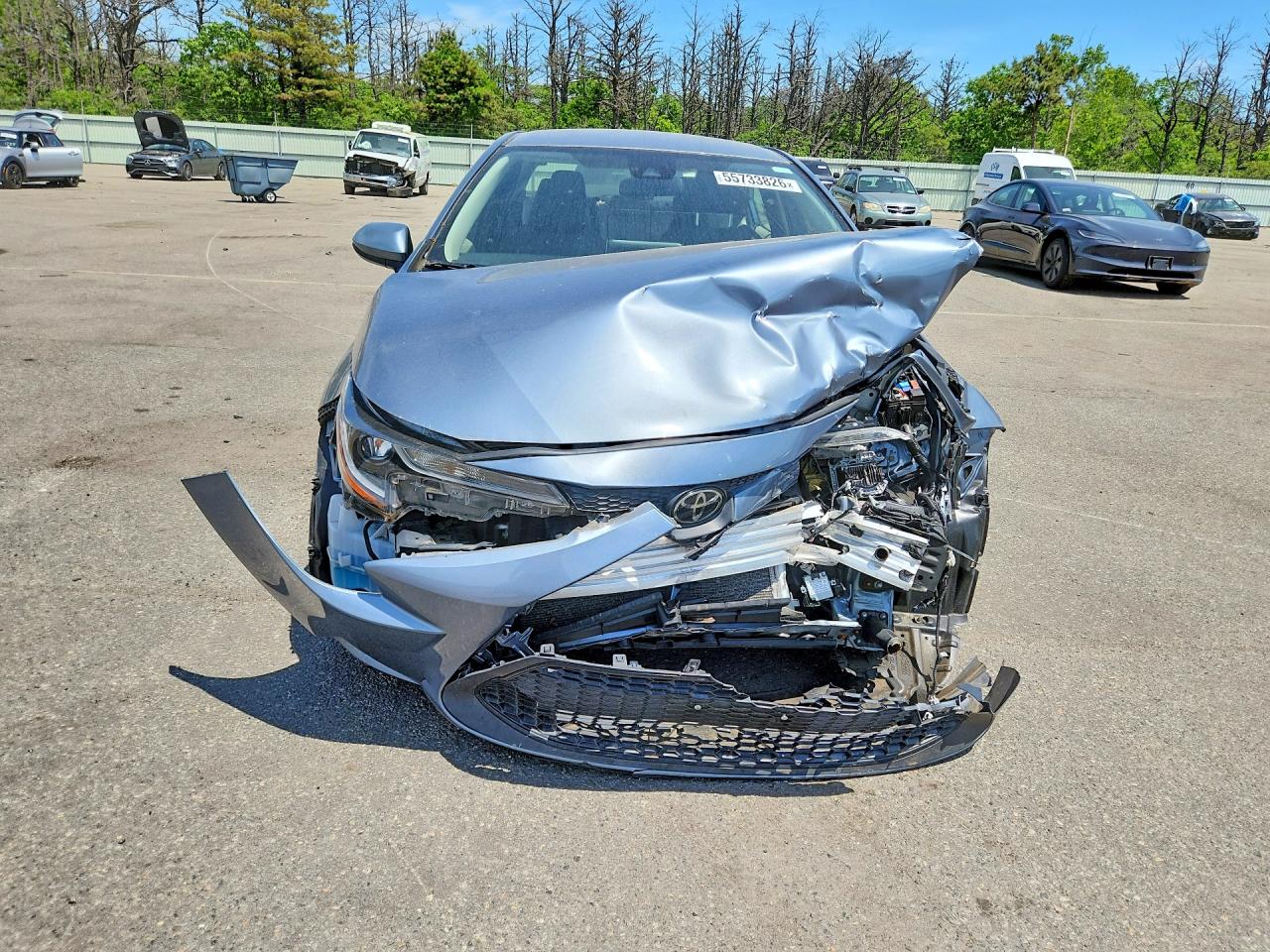 2020 Toyota Corolla Le Blue vin: JTDEPRAE9LJ034601