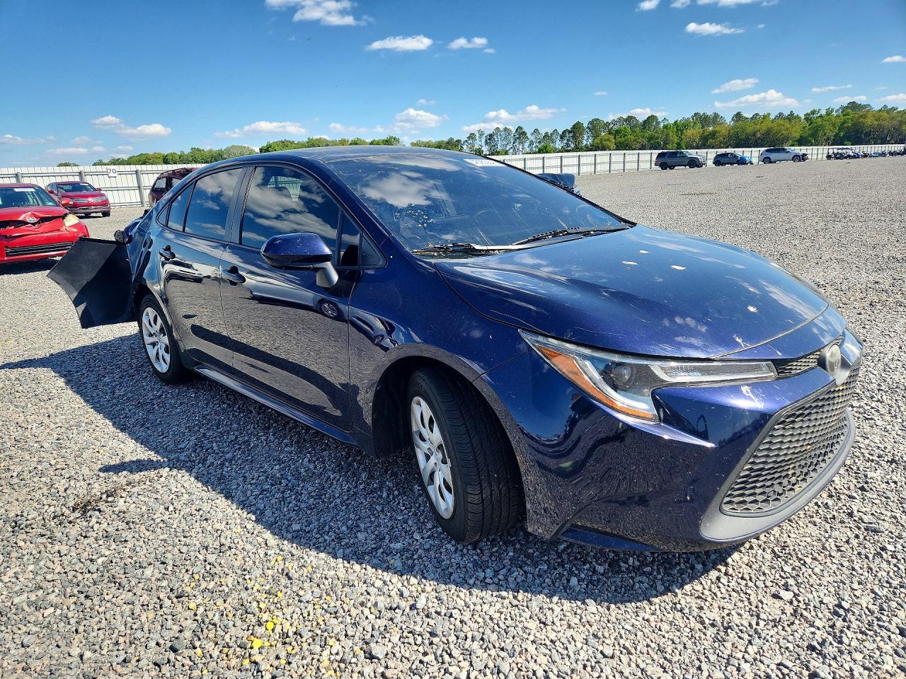 2020 Toyota Corolla Le Blue vin: JTDEPRAEXLJ113663