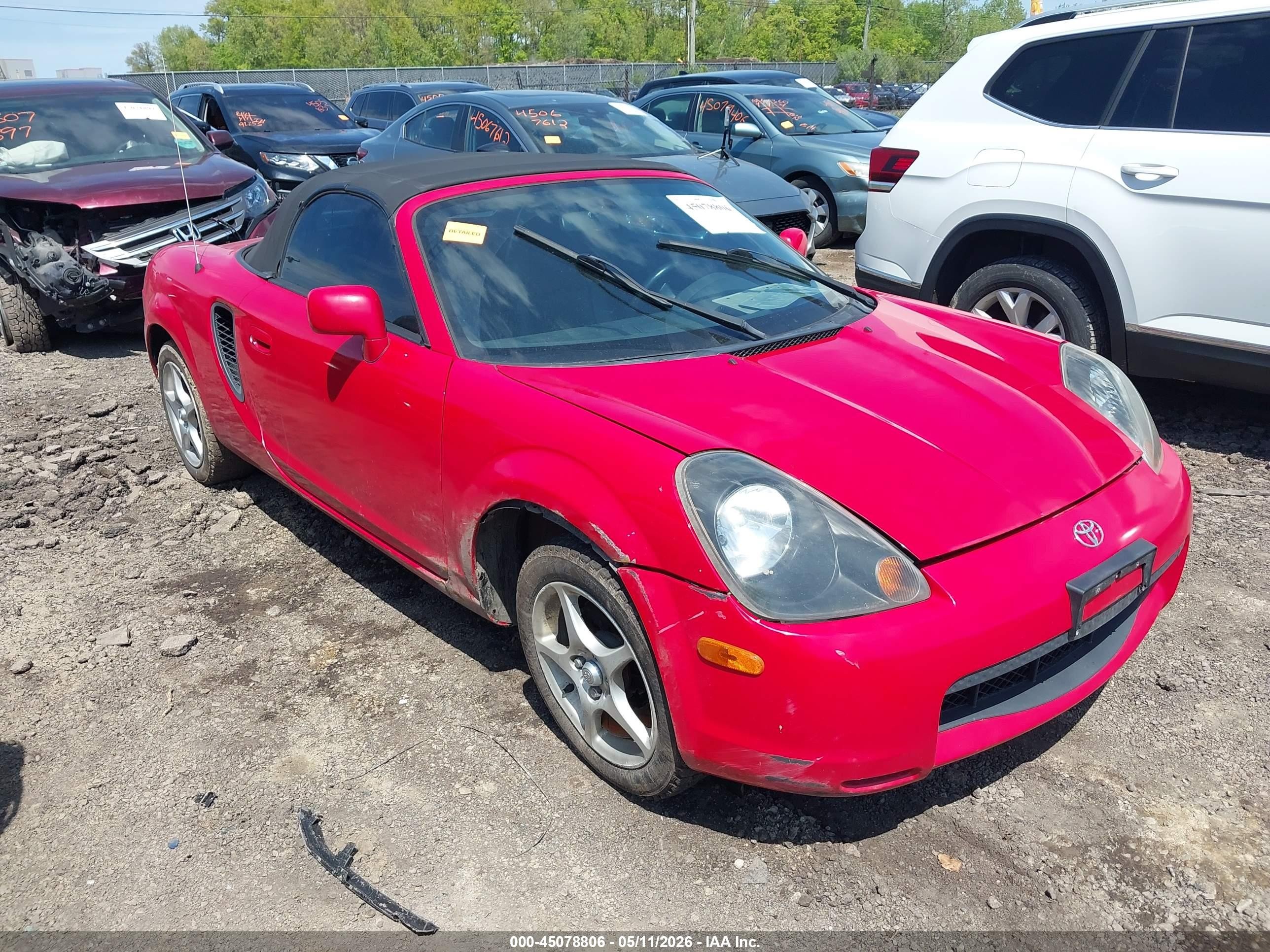 2001 Toyota Mr2 Spyder   Red vin: JTDFR320010029059
